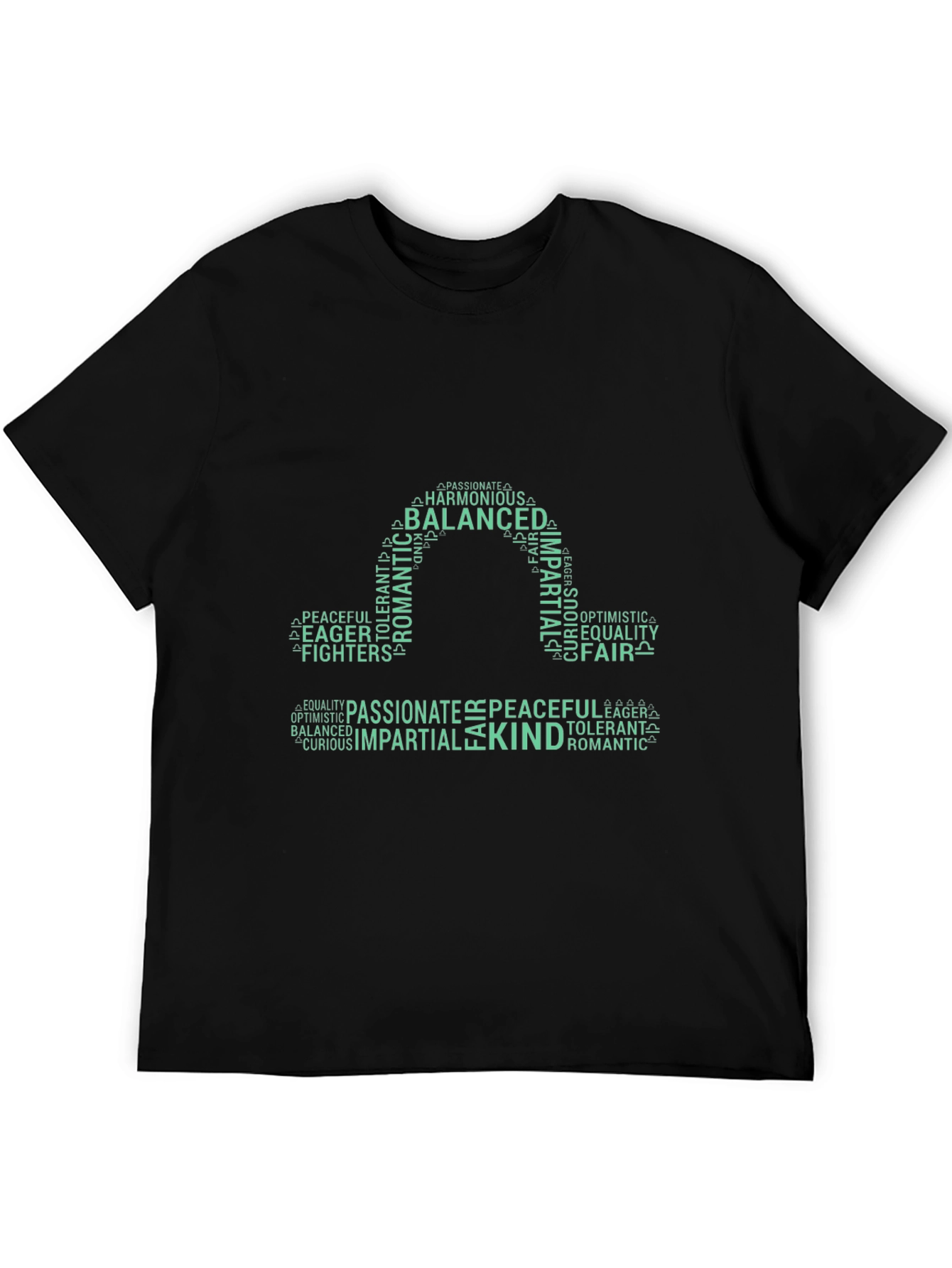 Balanced Libra Word Art Tee - Black - 5