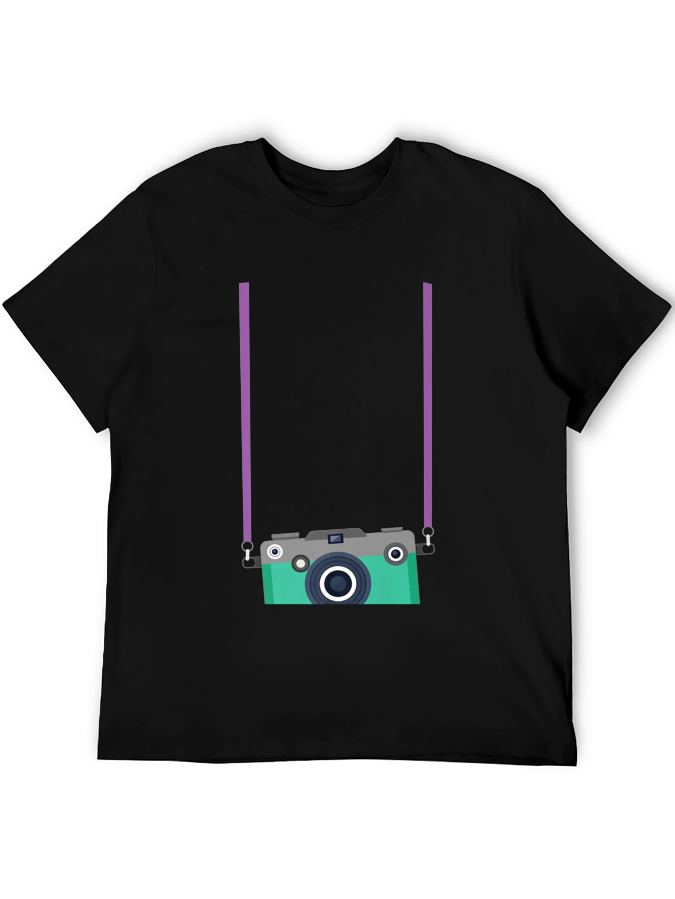 Black Retro Camera Graphic Tee view 5