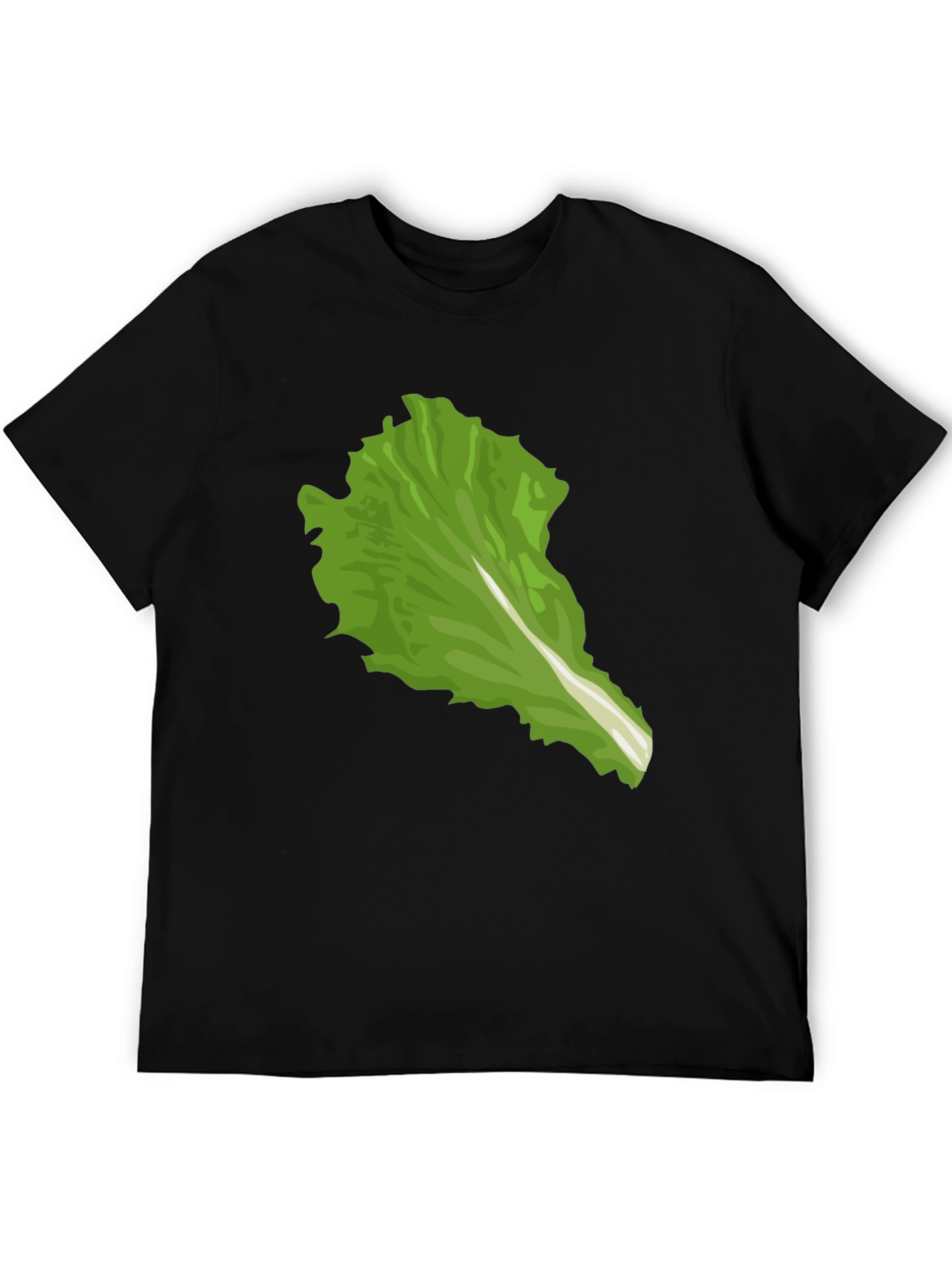 Black Lettuce Leaf Graphic Tee - Unique Food Lover Shirt view 5