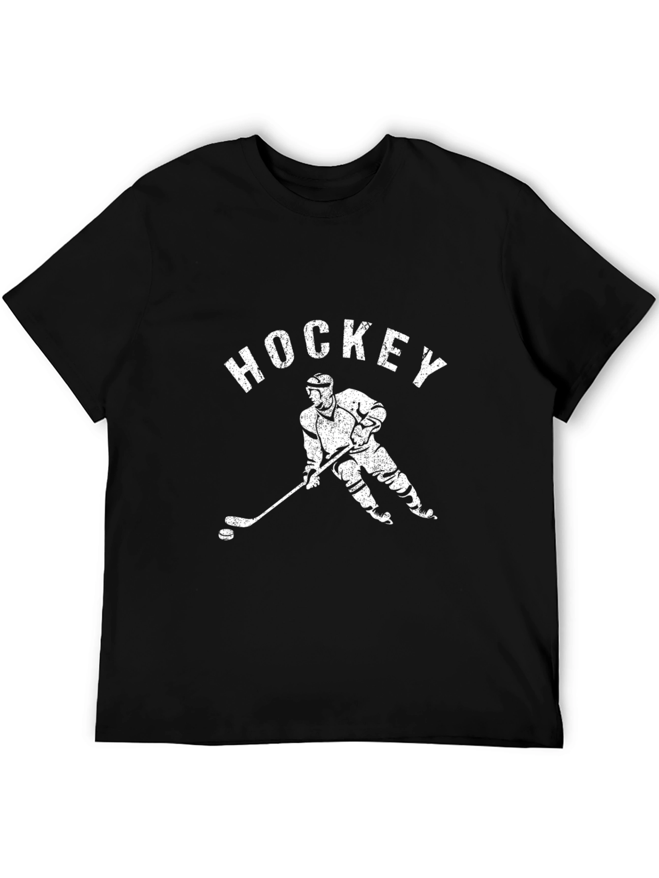 Black Vintage Hockey Graphic T-Shirt view 5