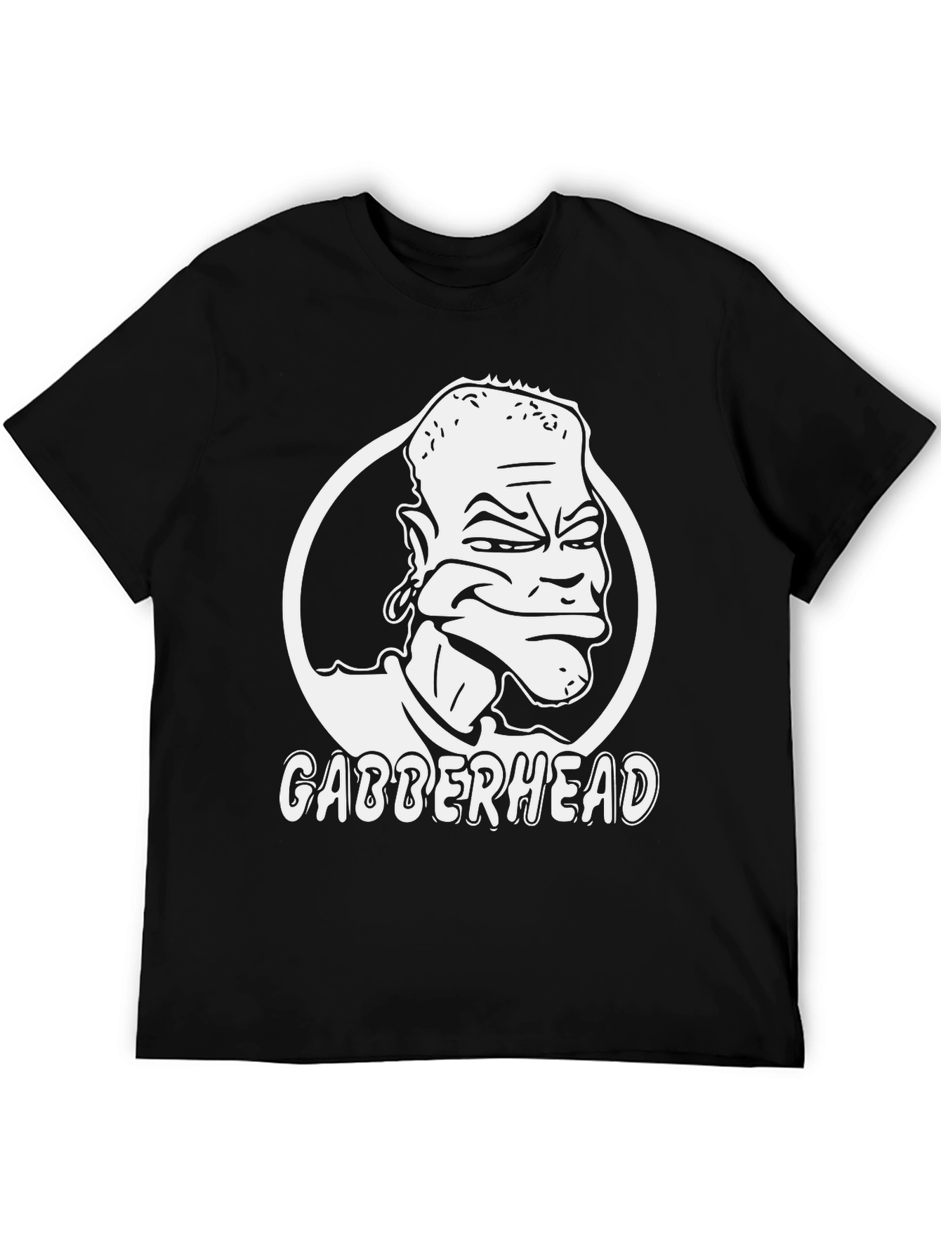 Black Gabberhead Graphic T-Shirt - Black Crew Neck Tee view 5