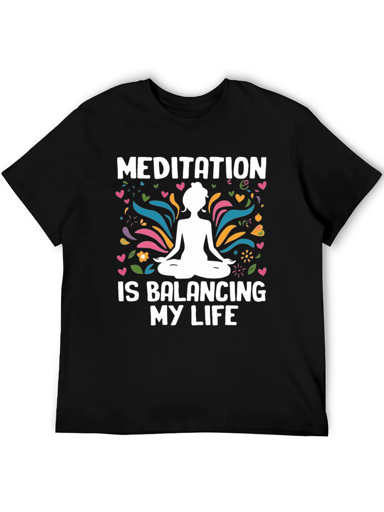 Black Meditation is Balancing My Life T-Shirt view 5
