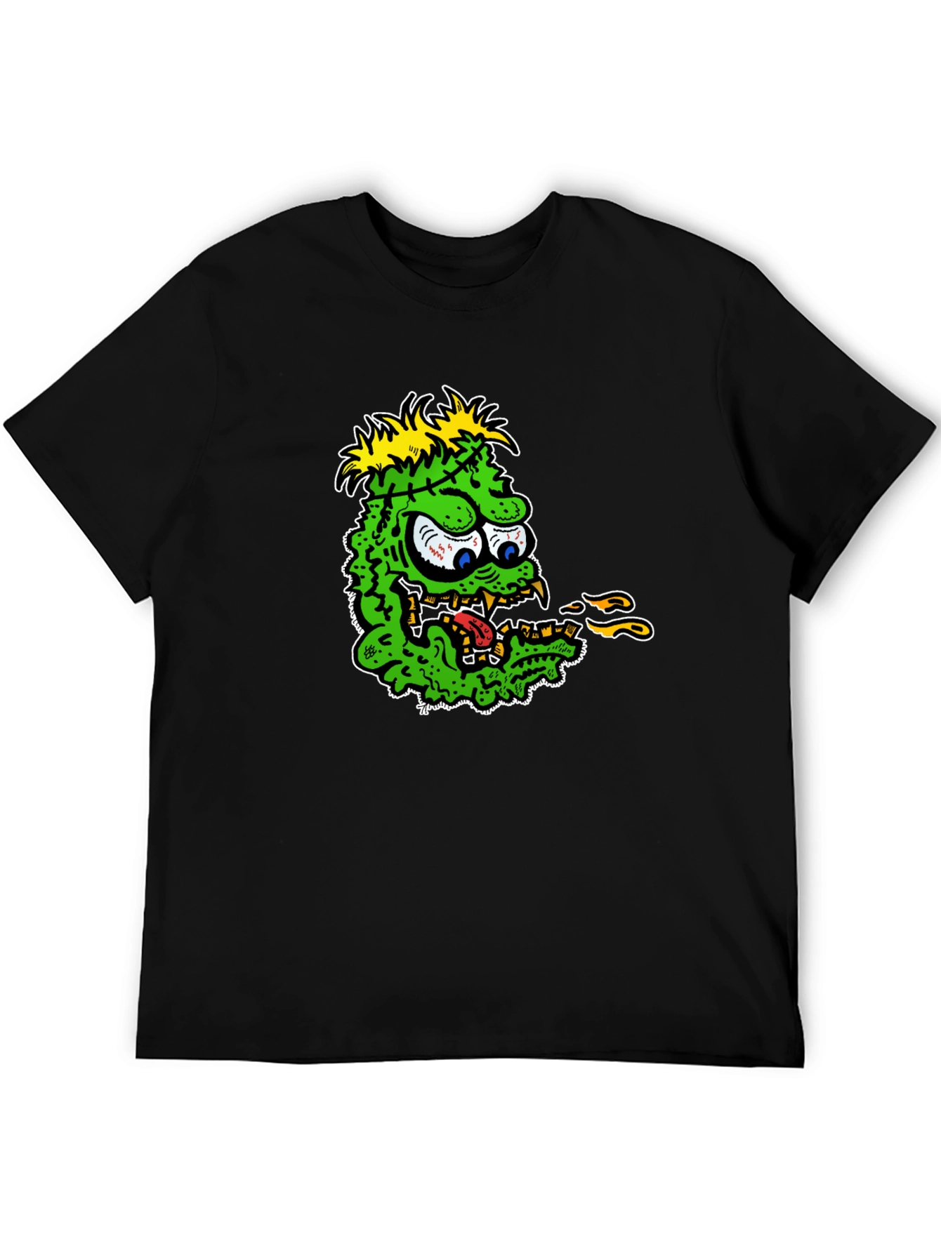 Black Monster Graphic Black T-Shirt view 5