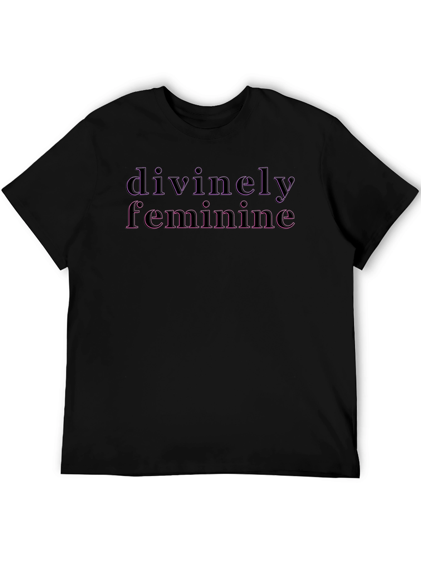 Black Divinely Feminine Graphic Tee - Black view 5