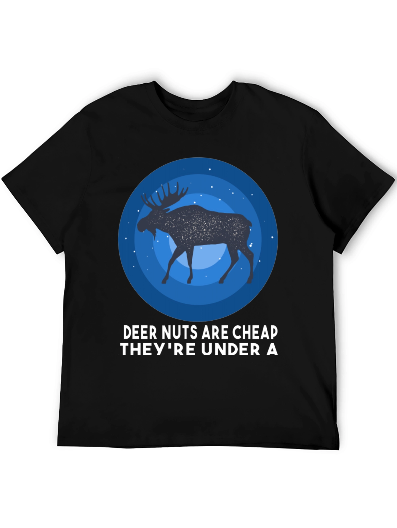 Black Deer Nuts T-Shirt - Funny Graphic Tee for Men view 5