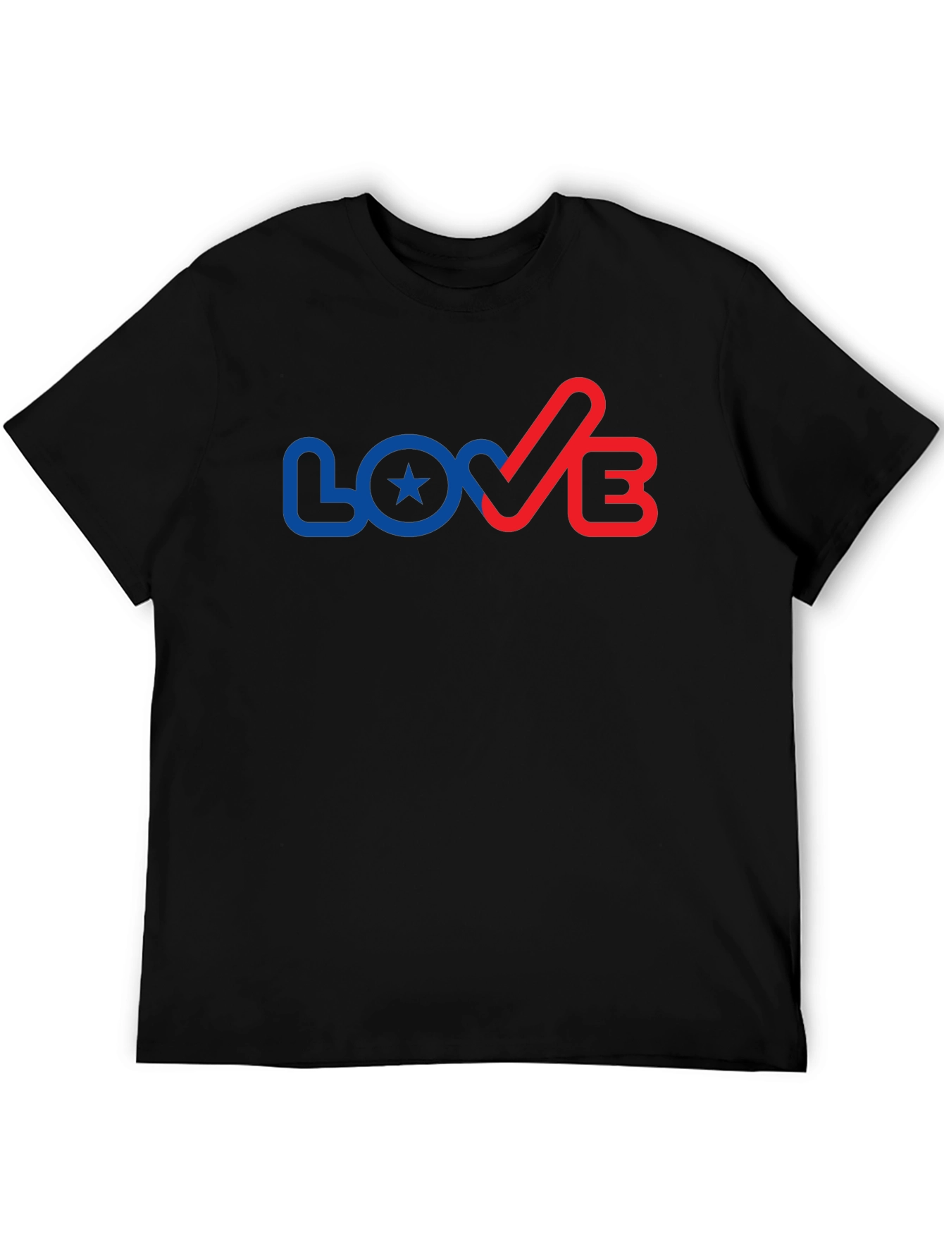 Black Patriotic Love T-Shirt view 5