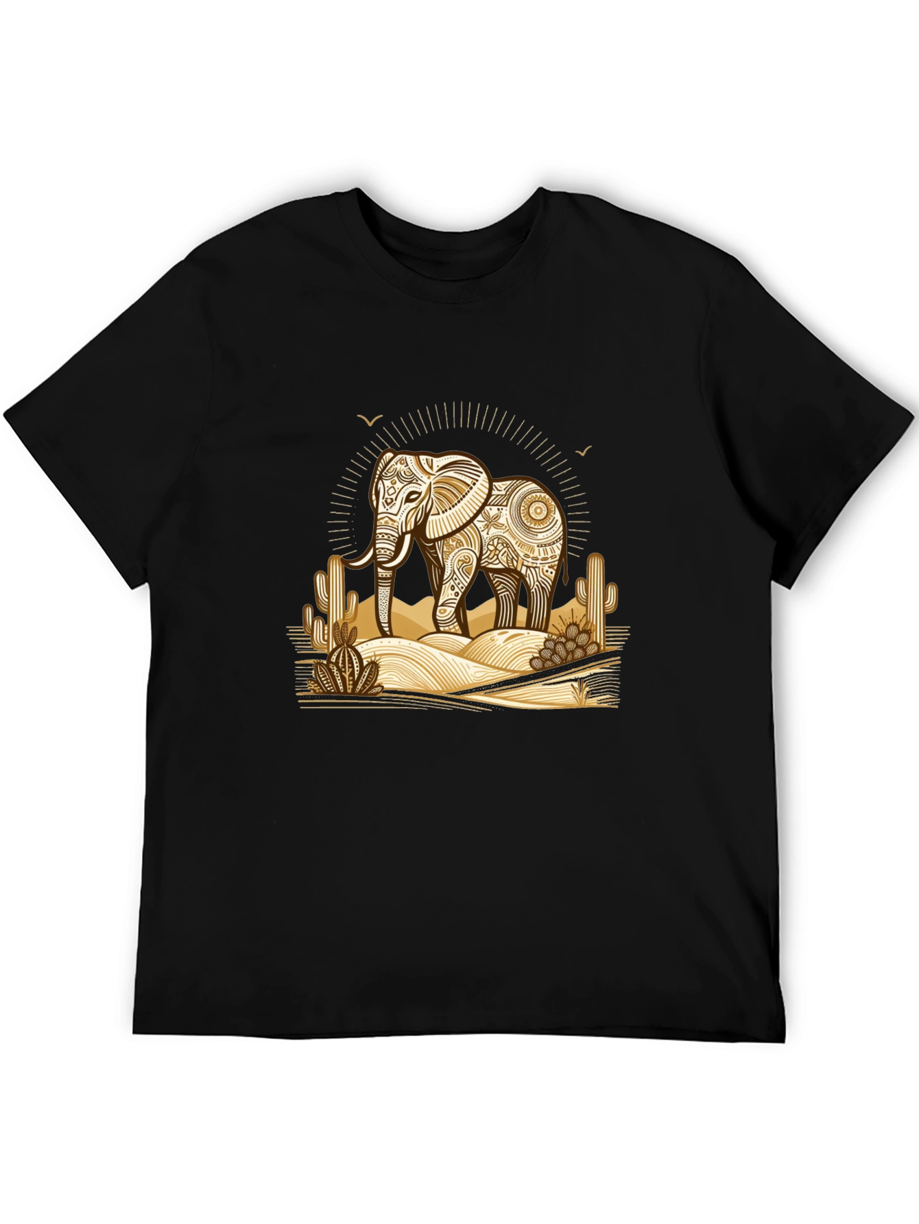 Black Elephant Desert Graphic Tee view 5