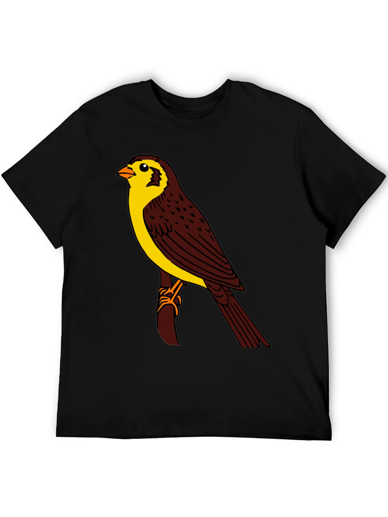 Black Bird Graphic T-Shirt - Black Crew Neck view 5