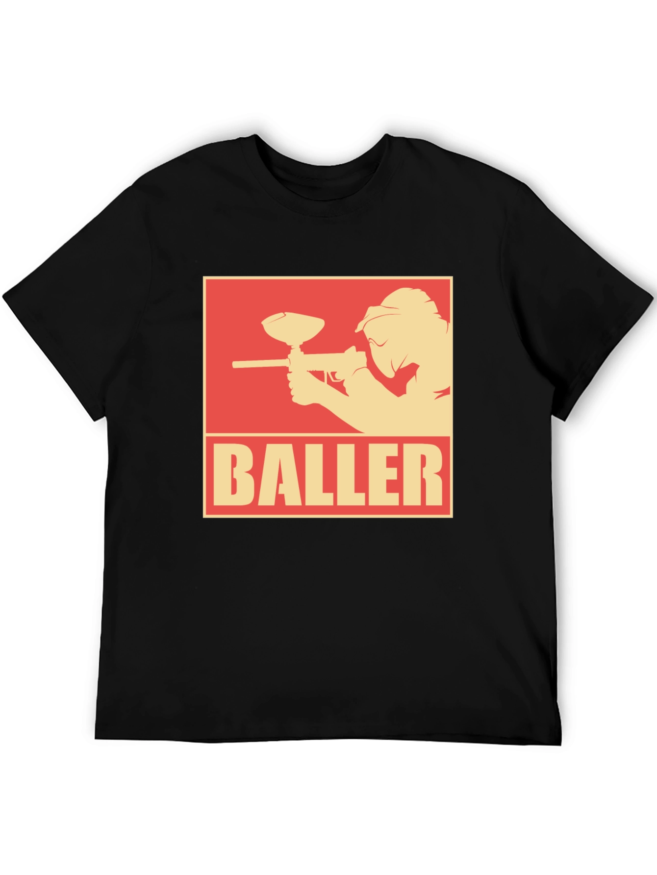 Black Baller Paintball T-Shirt - Black Graphic Tee view 5