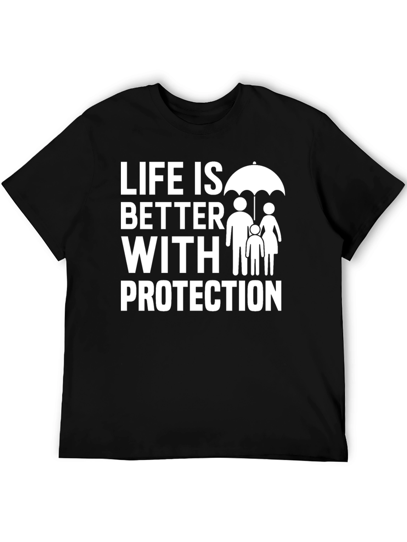 Black Life is Better with Protection Graphic Tee view 5