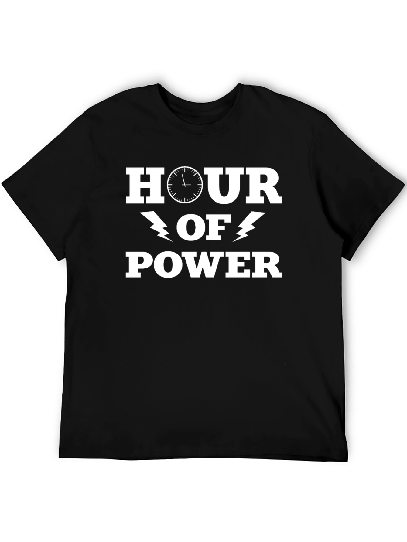 Black Hour Of Power Graphic Tee - Bold Statement T-Shirt view 5