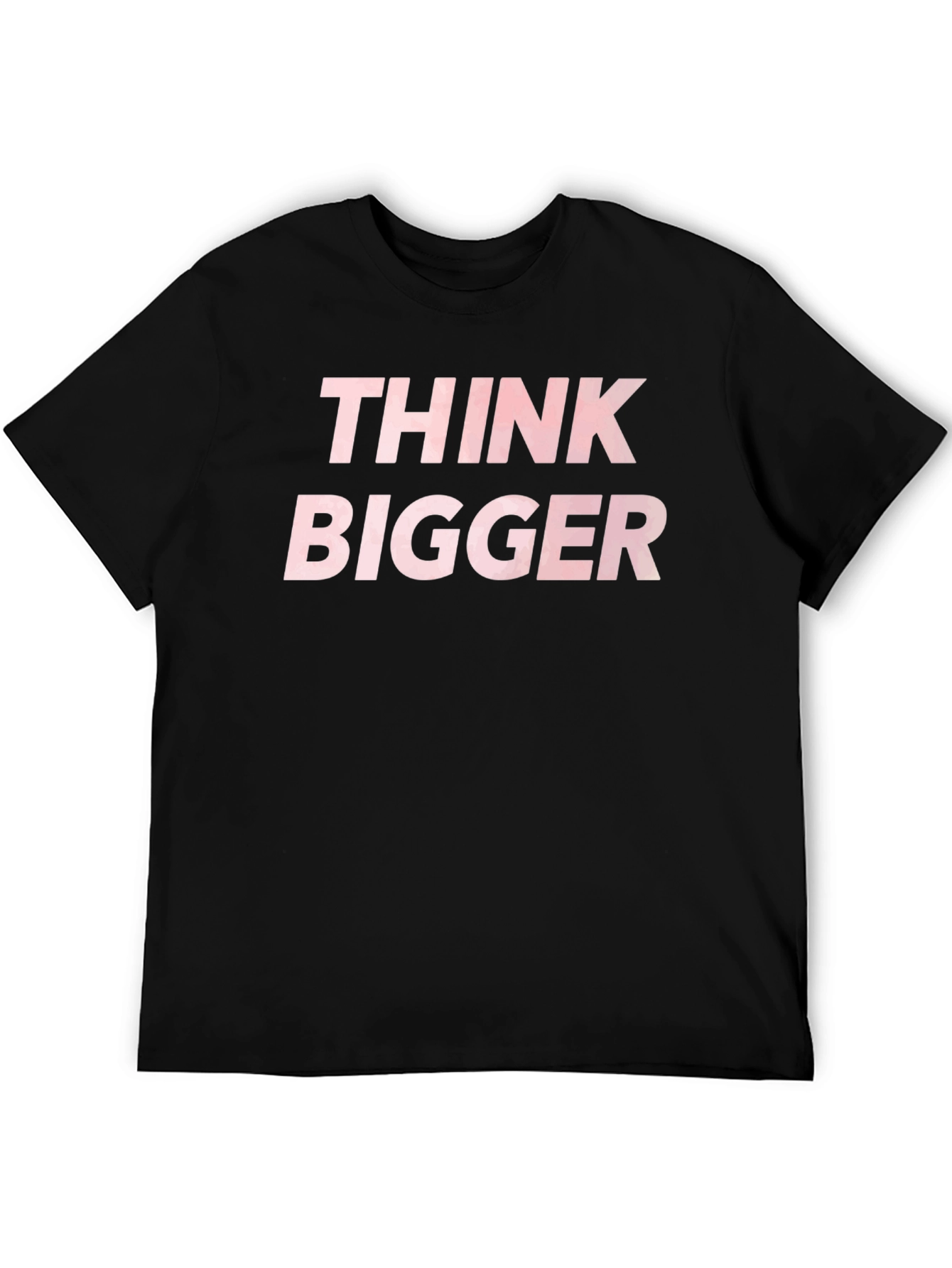 Black Think Bigger Graphic Tee - Motivational T-Shirt view 5