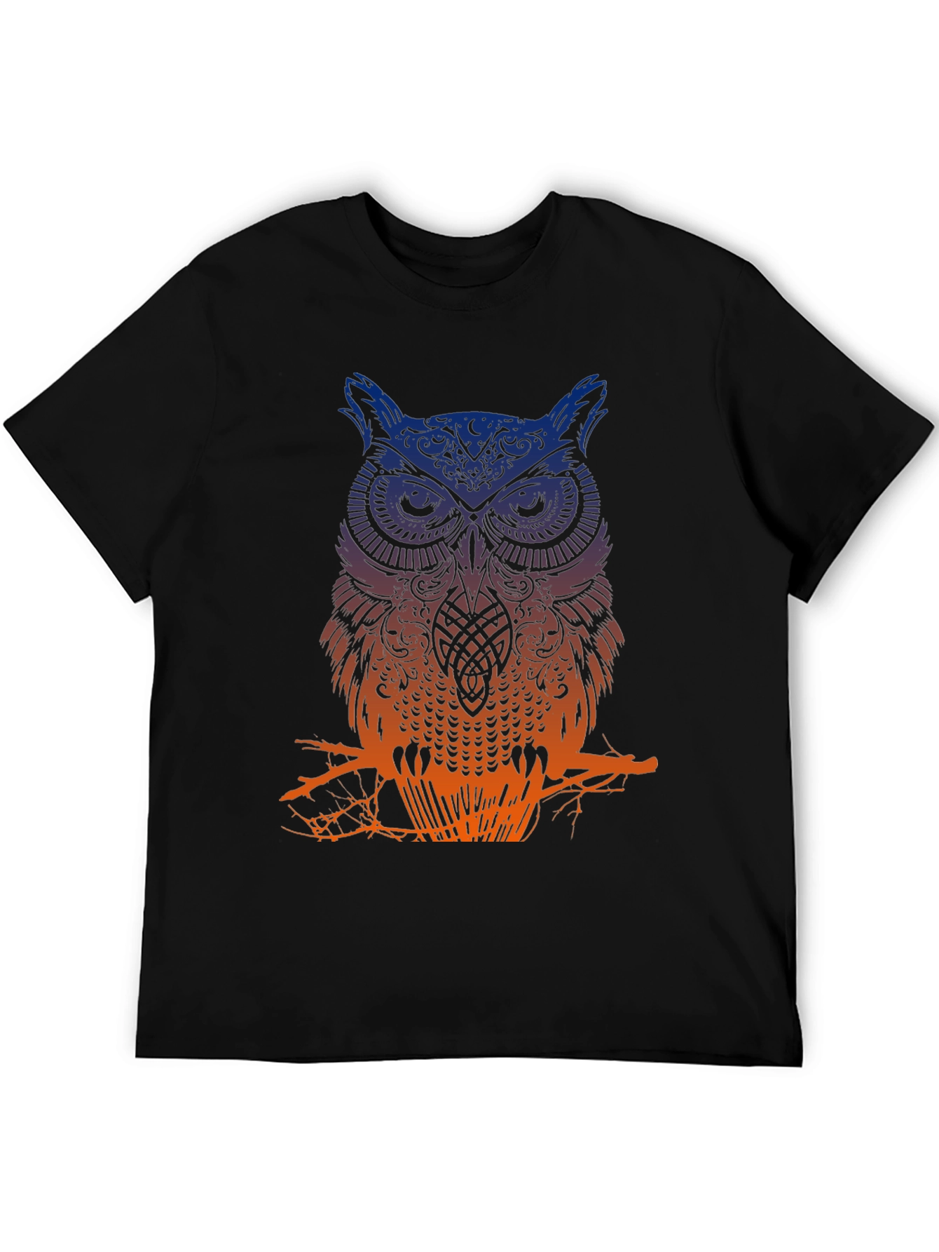 Black Owl Graphic Tee - Men's Black T-Shirt view 5