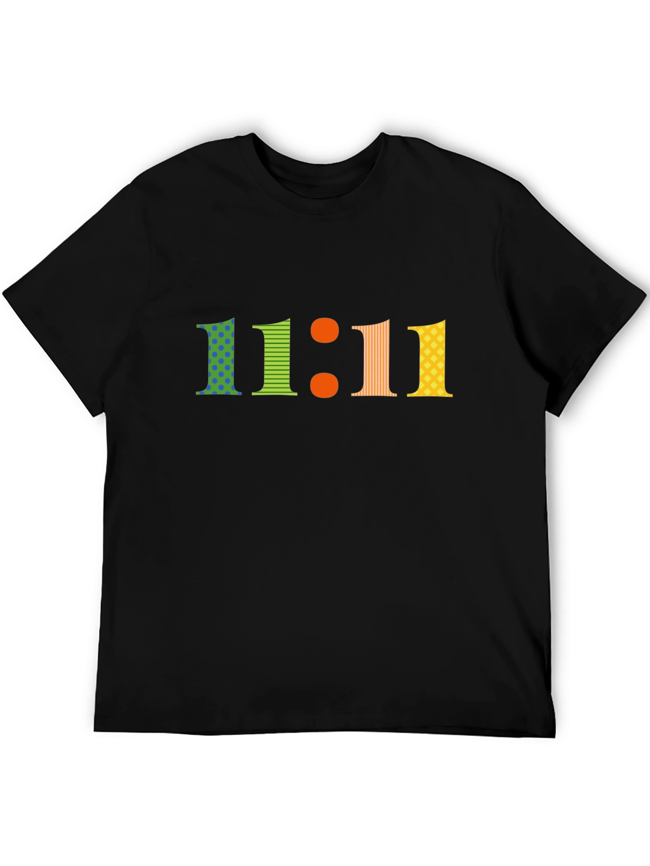 Black 11:11 Graphic Print T-Shirt view 5