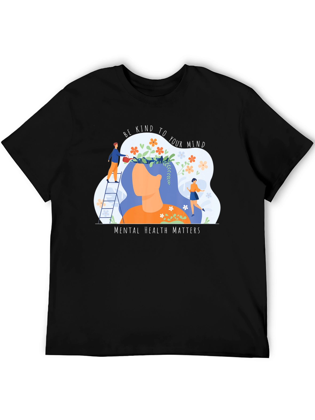 Black Mental Health Matters Graphic Tee - Be Kind To Your Mind view 5