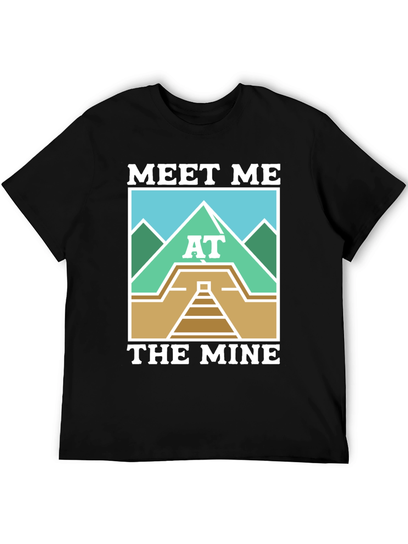 Black Meet Me at The Mine T-Shirt - Cool Graphic Tee view 5