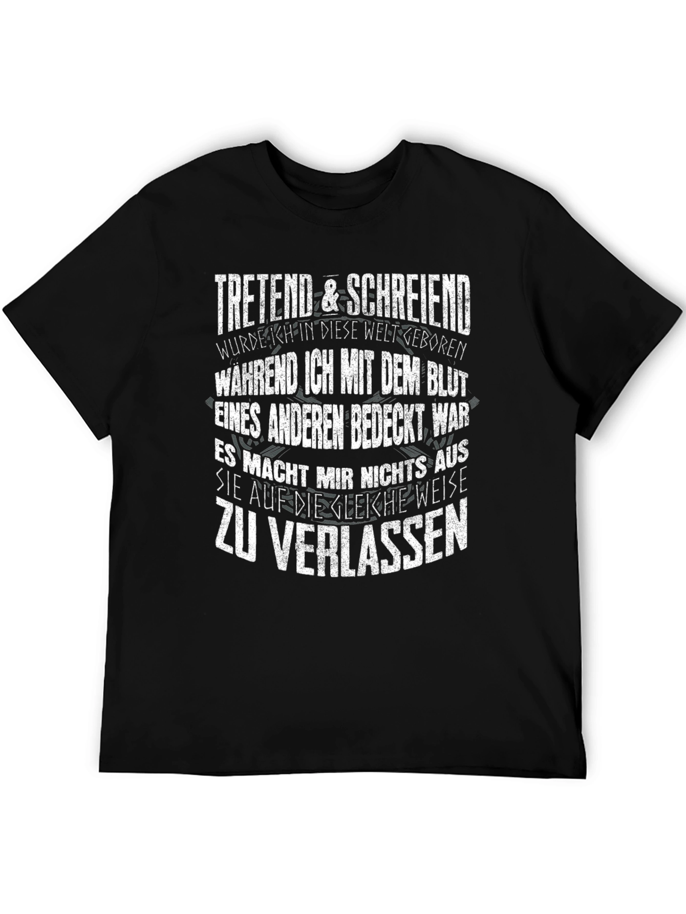 Black Treading & Screaming Graphic T-Shirt - Bold Statement Tee view 5