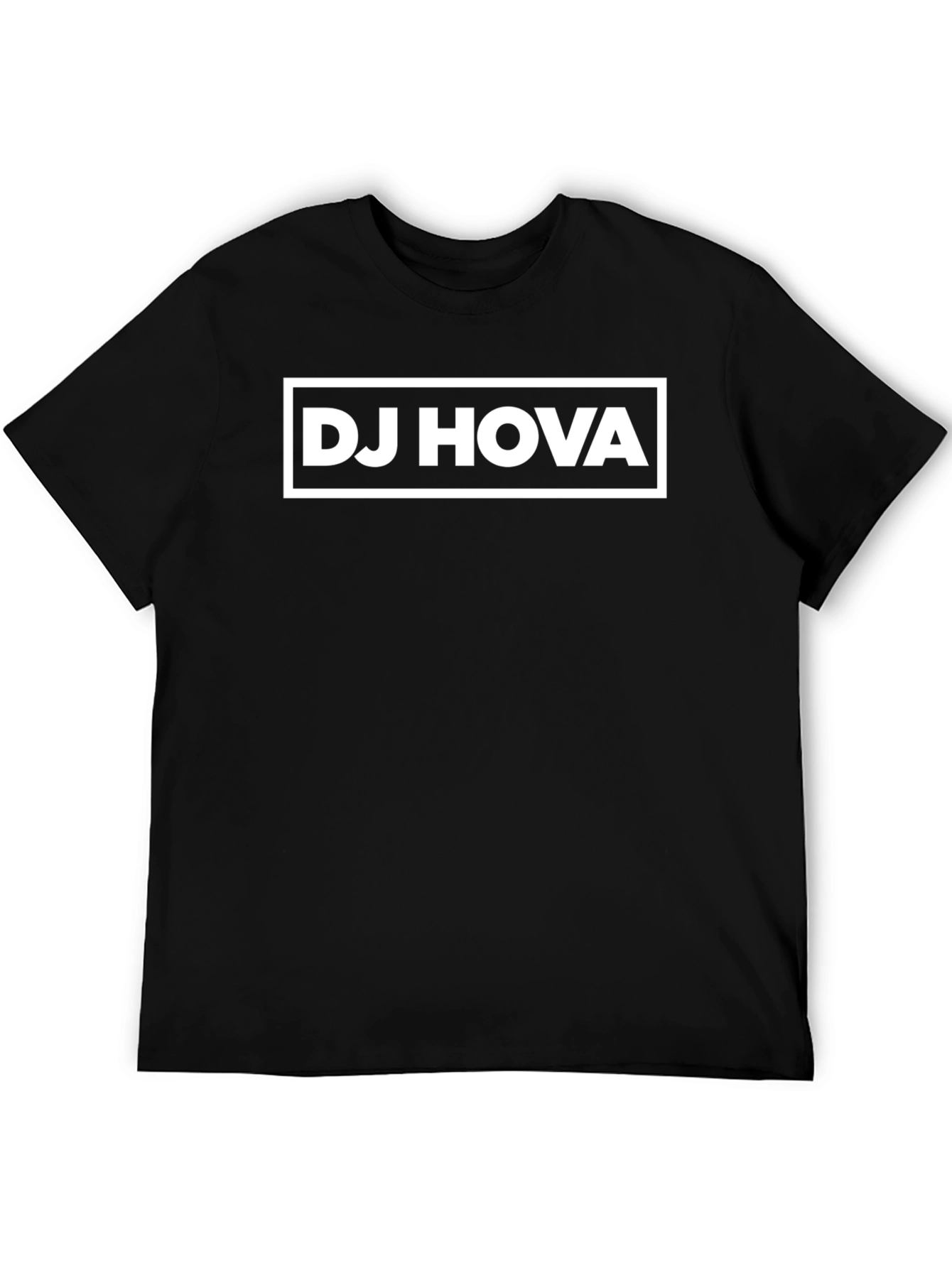 Black DJ HOVA Graphic T-Shirt - Classic Crew Neck view 5