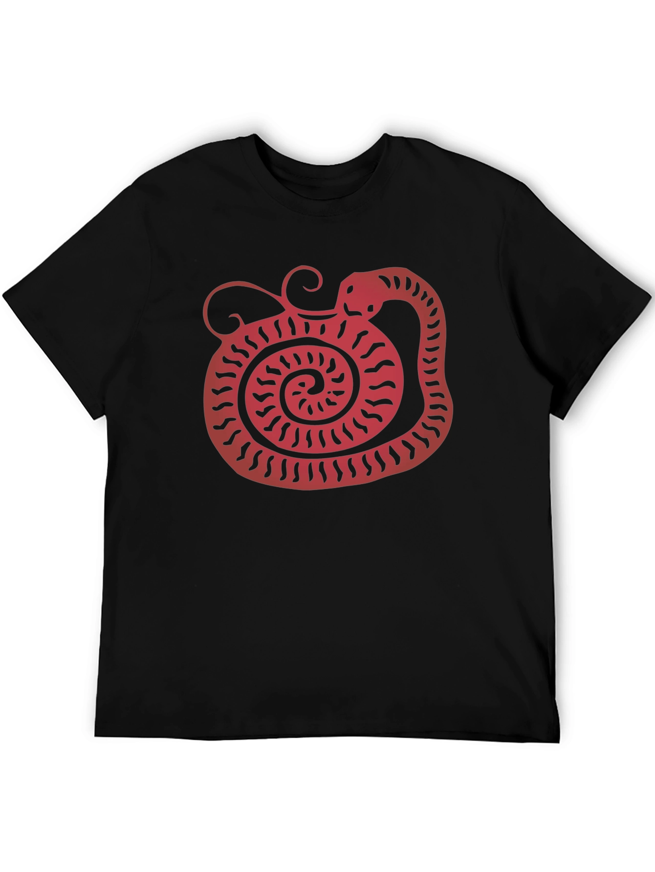 Black Snake Graphic Tee - Unique Red Serpent Design view 5