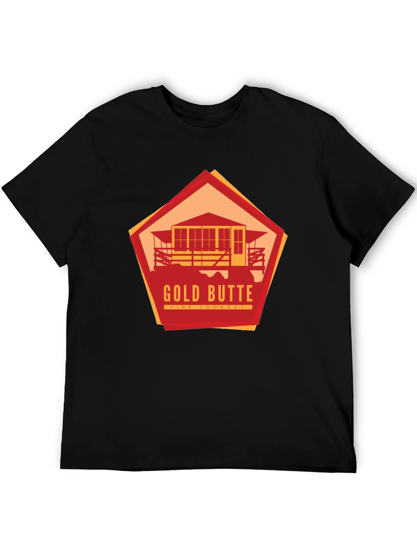 Black Gold Butte Fire Lookout Graphic Tee view 5