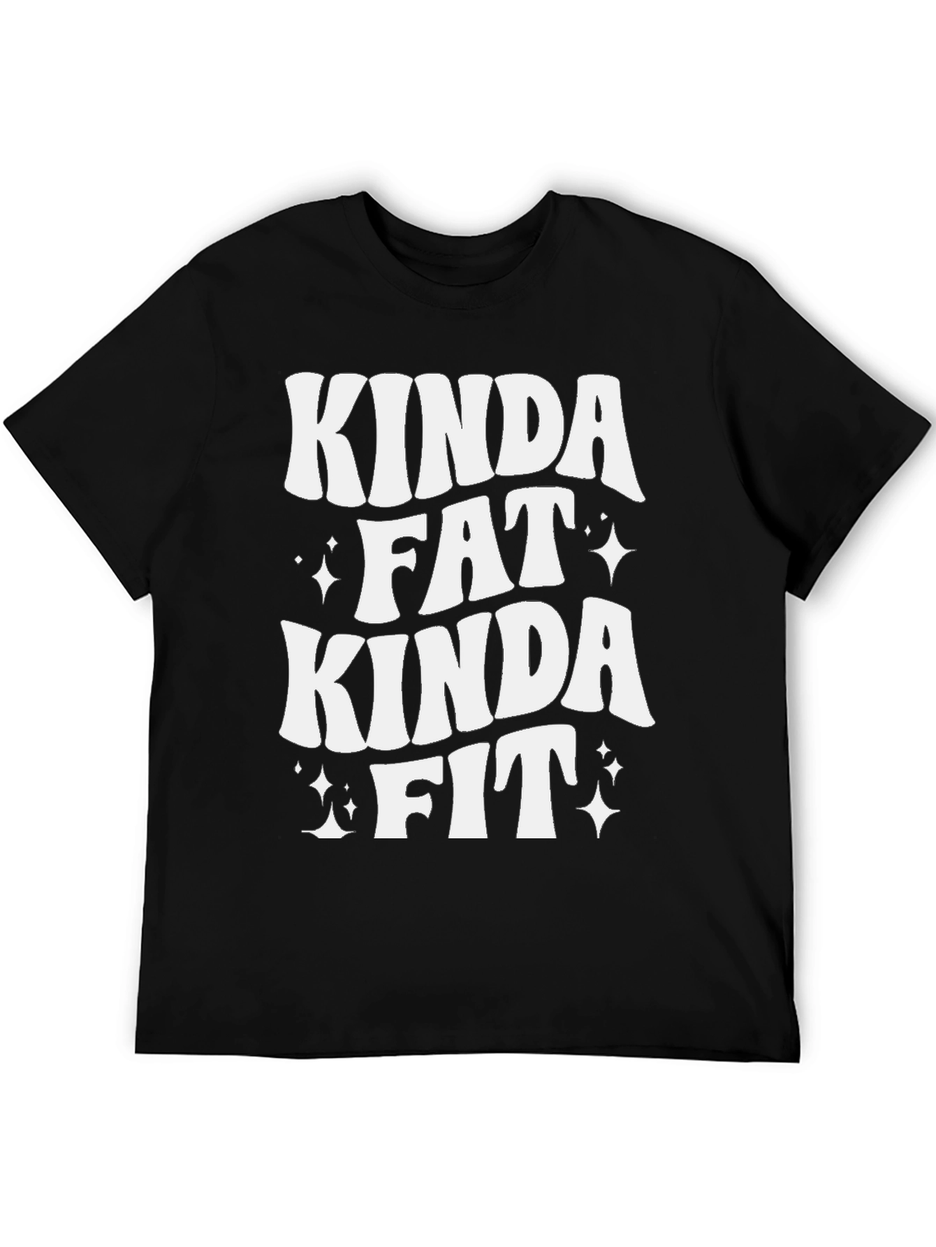 Black Kinda Fat Kinda Fit Graphic Tee - Unisex view 5