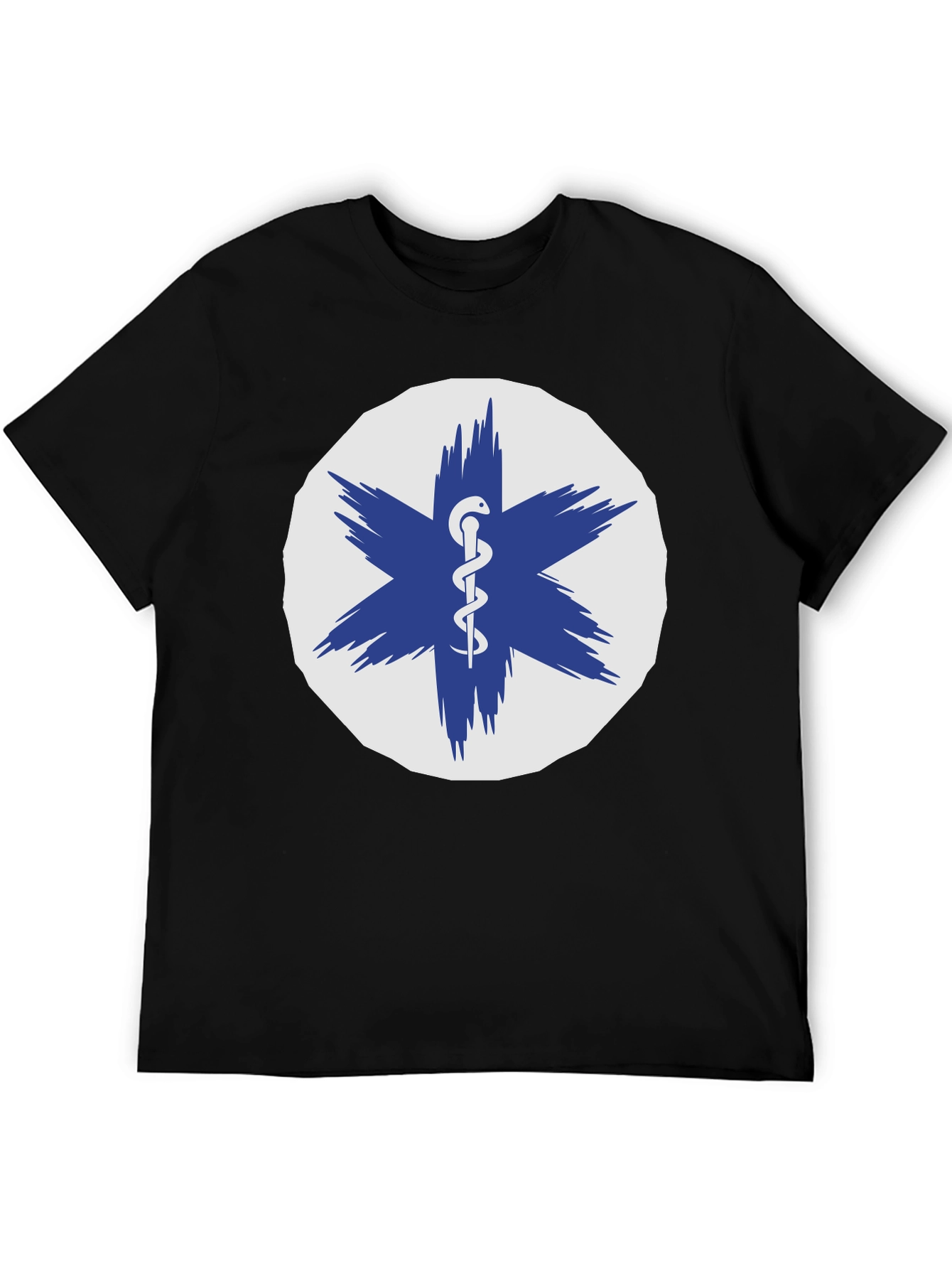 Black Medical Star of Life Black T-Shirt view 5