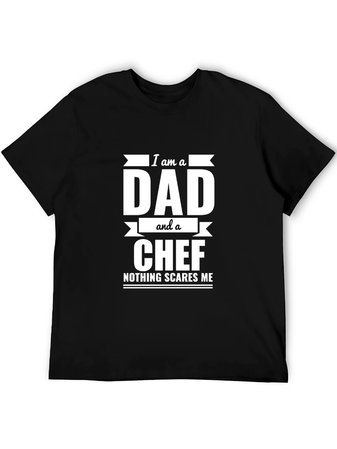 Black Dad and Chef T-Shirt - Nothing Scares Me view 5