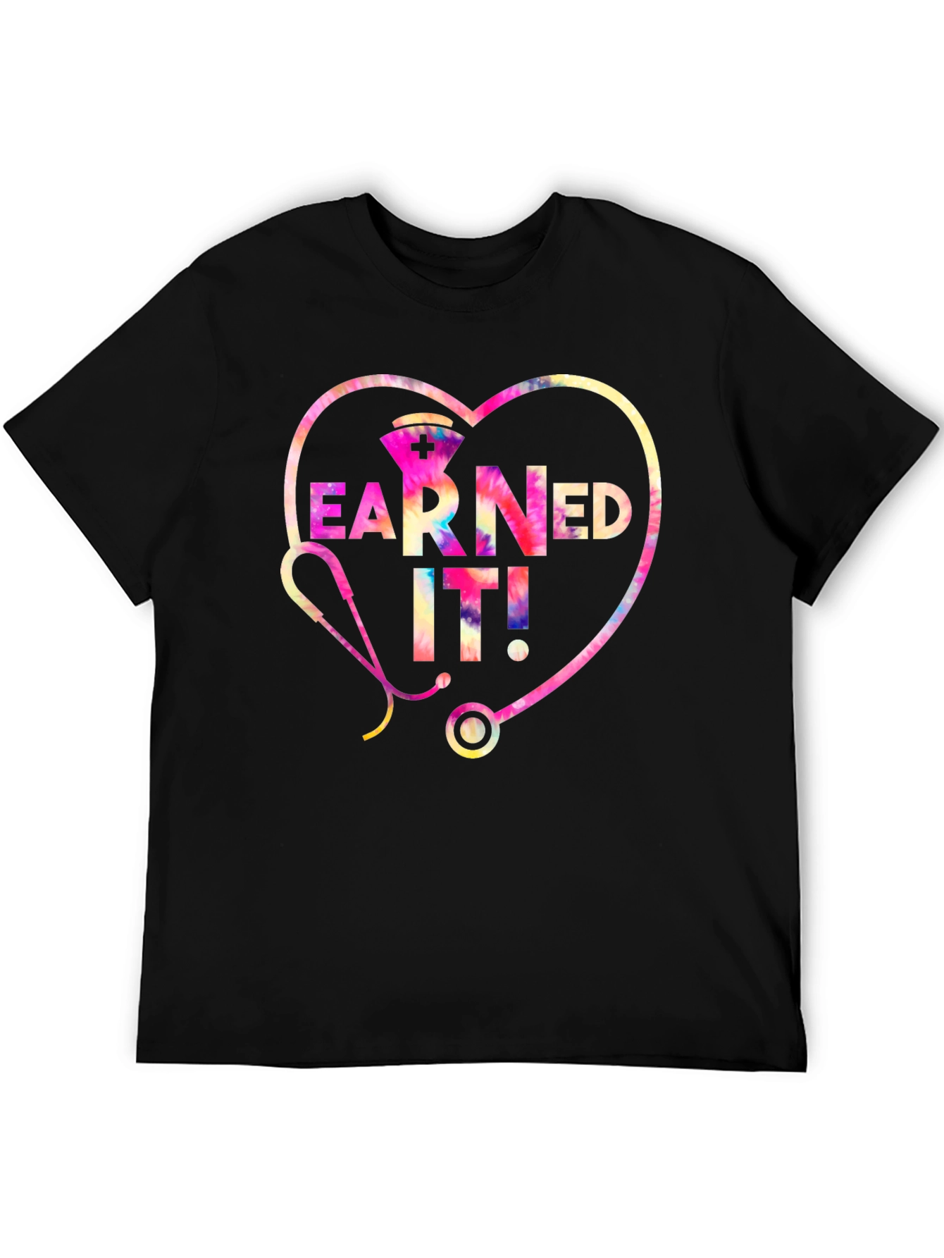 Black Earned It! Nurse T-Shirt view 5