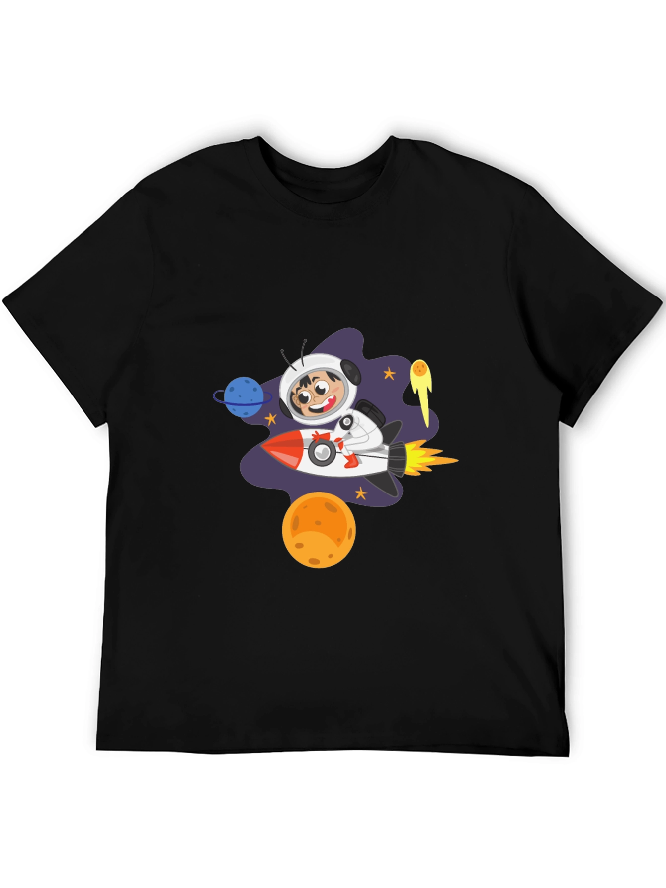 Black Astronaut Kid's T-Shirt view 5