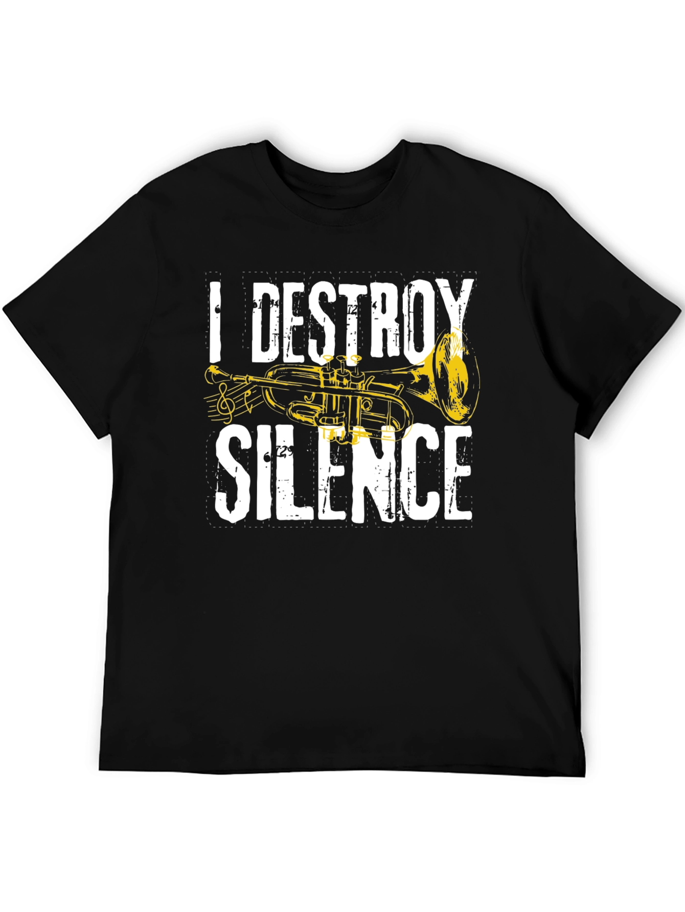 Black I Destroy Silence T-Shirt - Musician Tee view 5