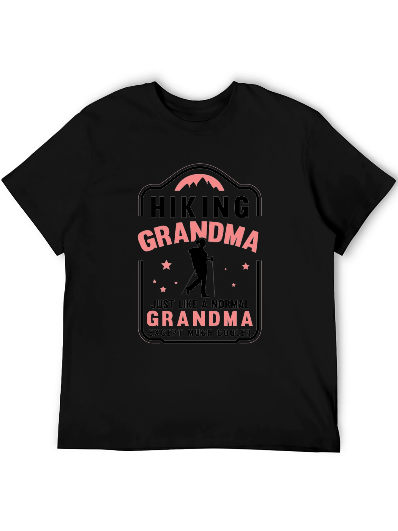 Black Hiking Grandma T-Shirt - Except Much Cooler view 5