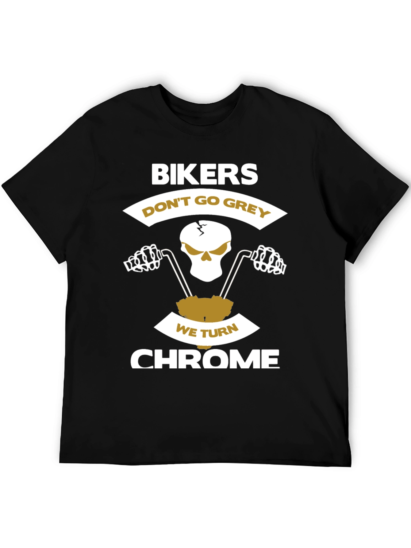 Black Biker Chrome T-Shirt view 5