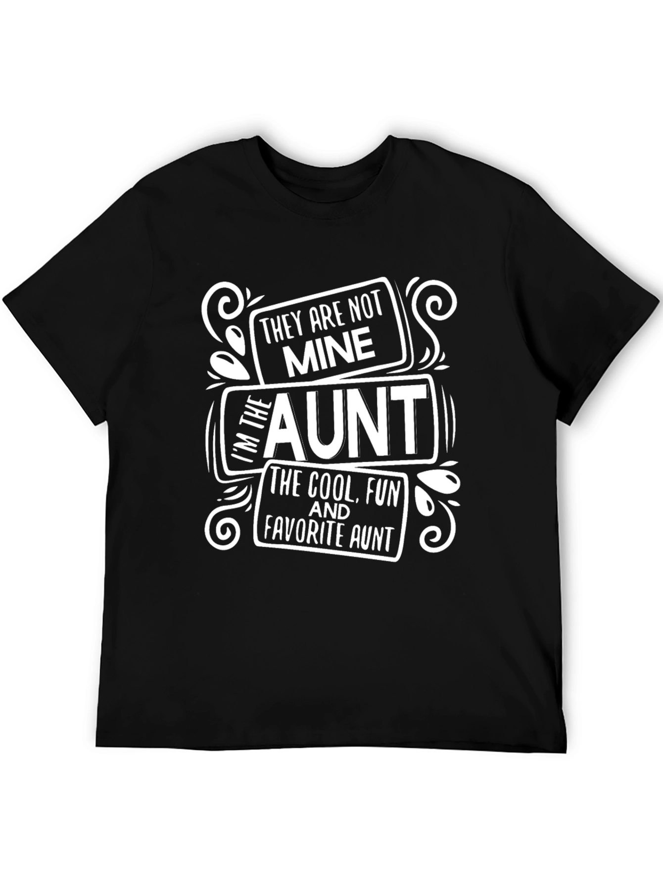 Black Cool Aunt Graphic T-Shirt - Fun Aunt Tee view 5