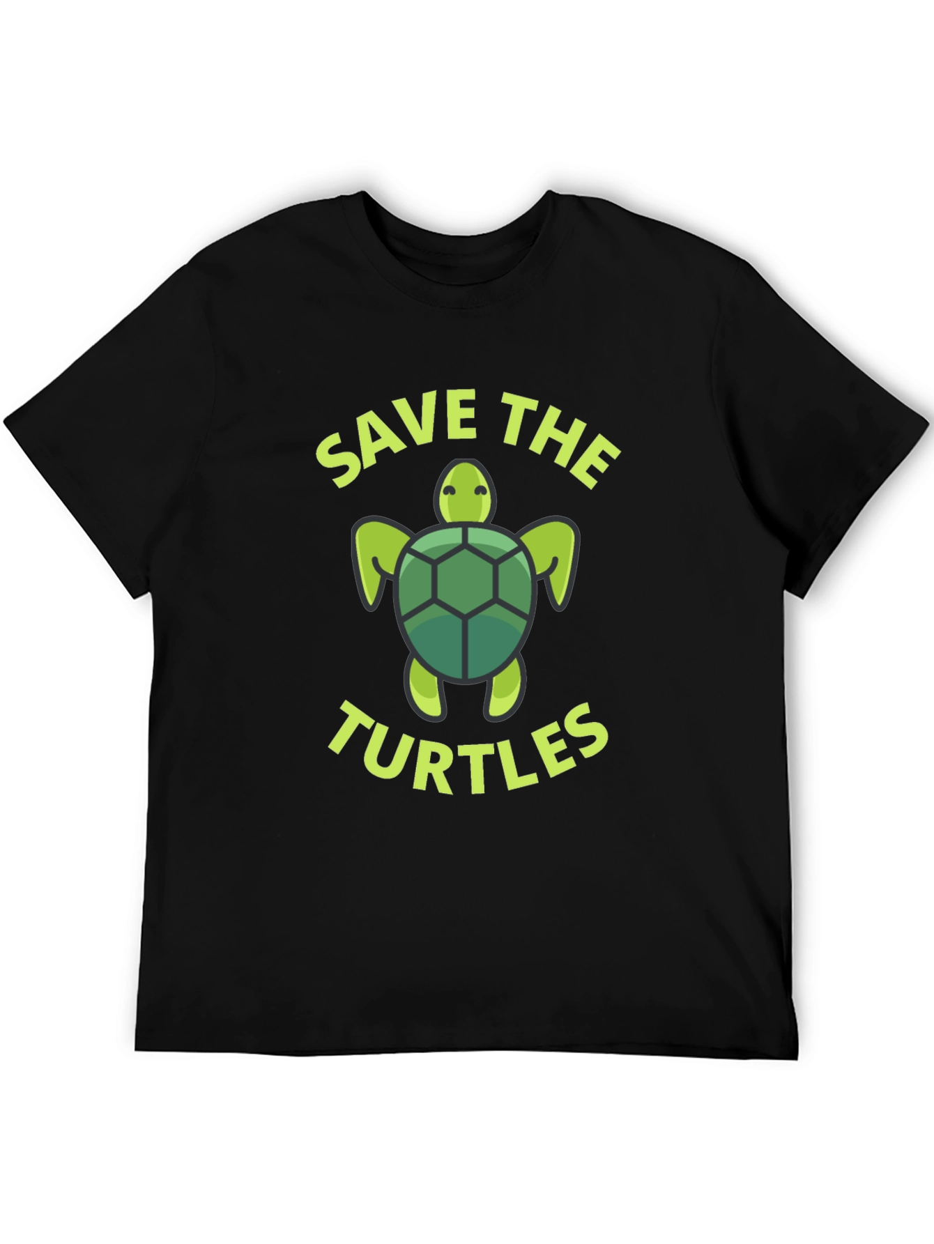 Black Save the Turtles Graphic Tee view 5