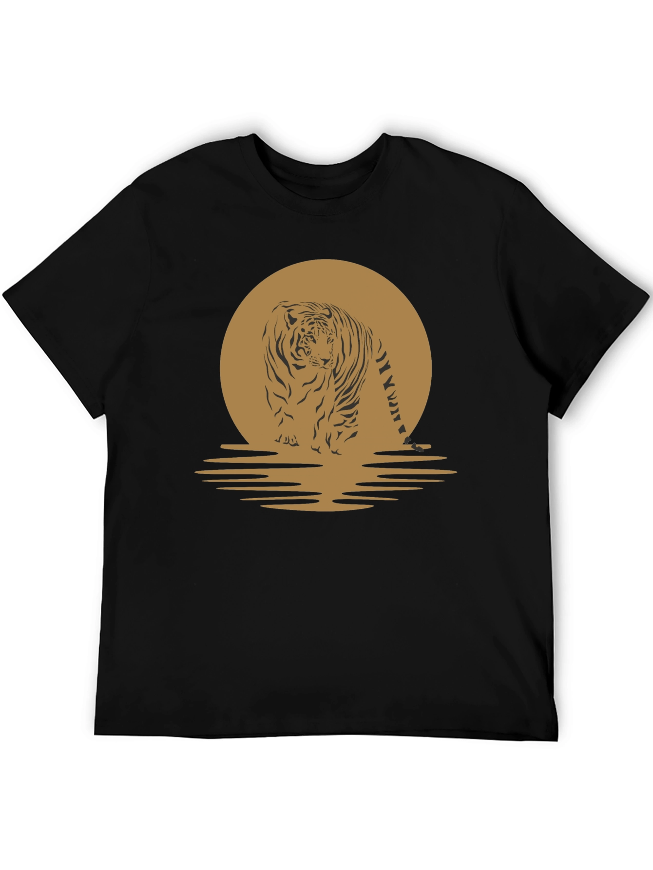 Black Tiger Sunset Graphic Tee - Cool Animal T-Shirt view 5