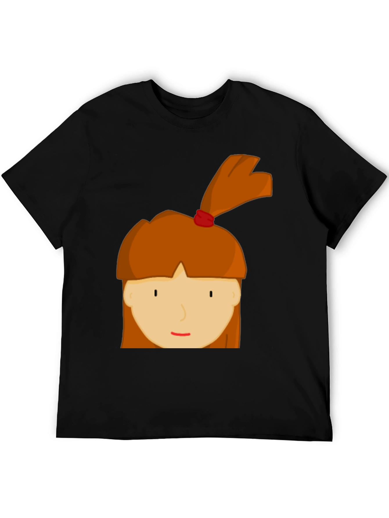 Black Cartoon Girl Graphic Tee - Fun & Casual Style view 5