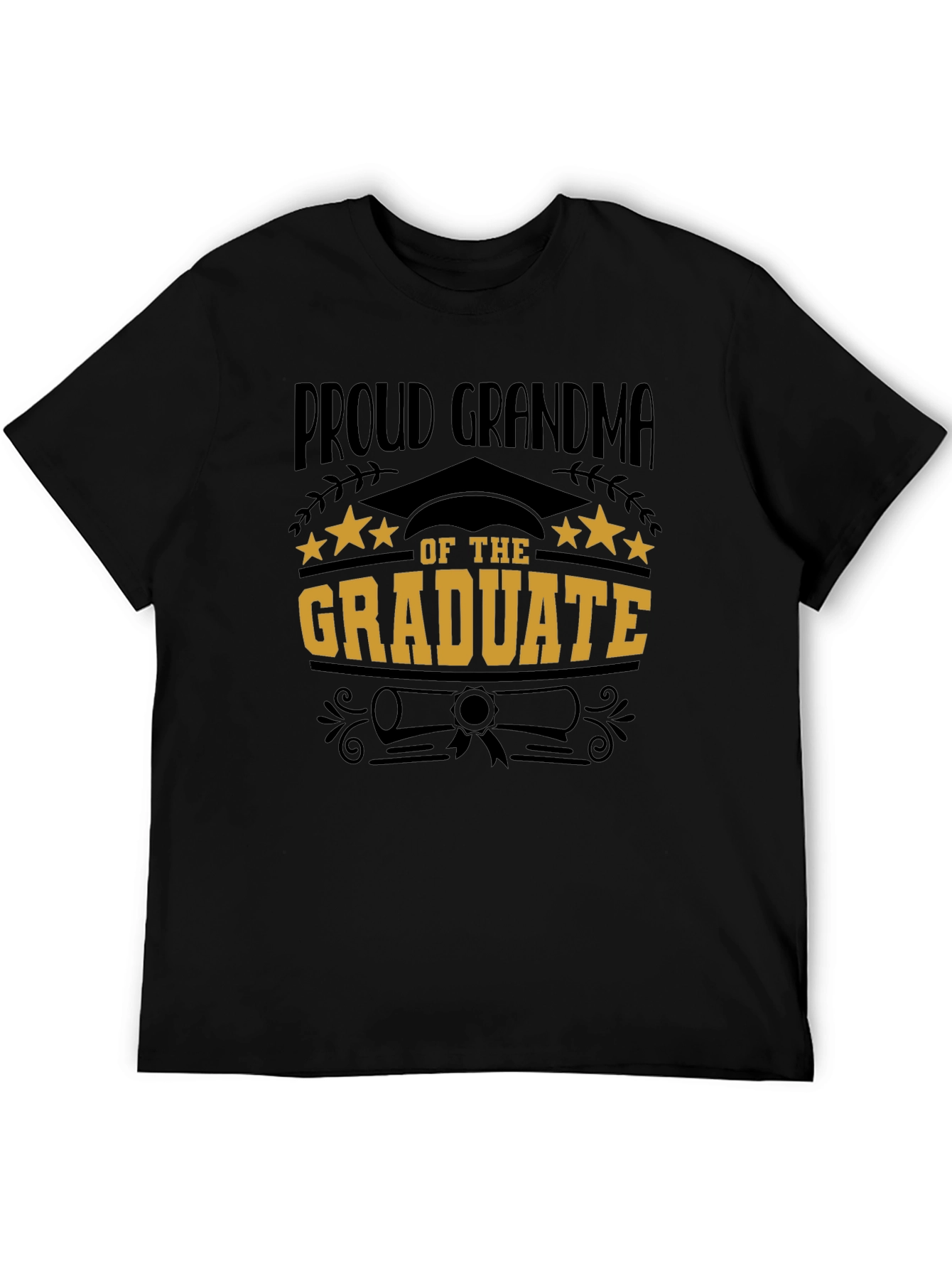 Black Proud Grandma of the Graduate T-Shirt view 5