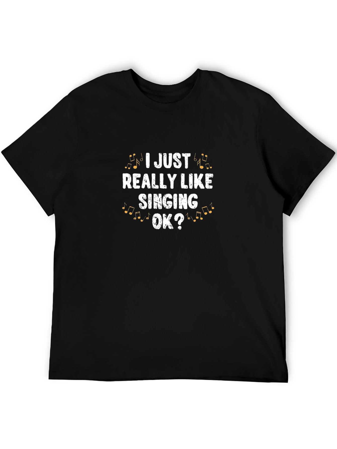 Black Singing Fan T-Shirt - I Just Really Like Singing OK? view 5