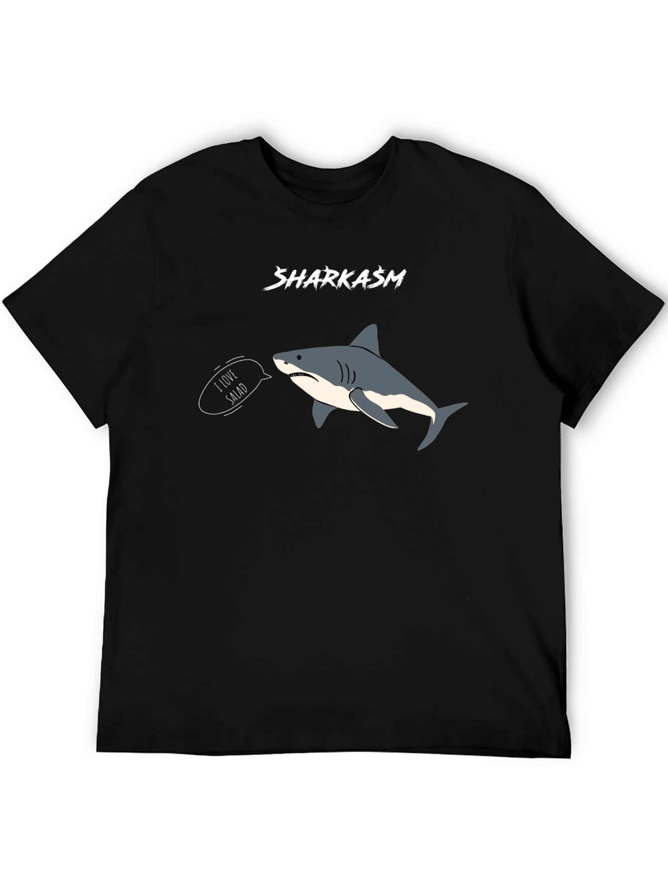 Black Sharkasm I Love Salad T-Shirt view 5