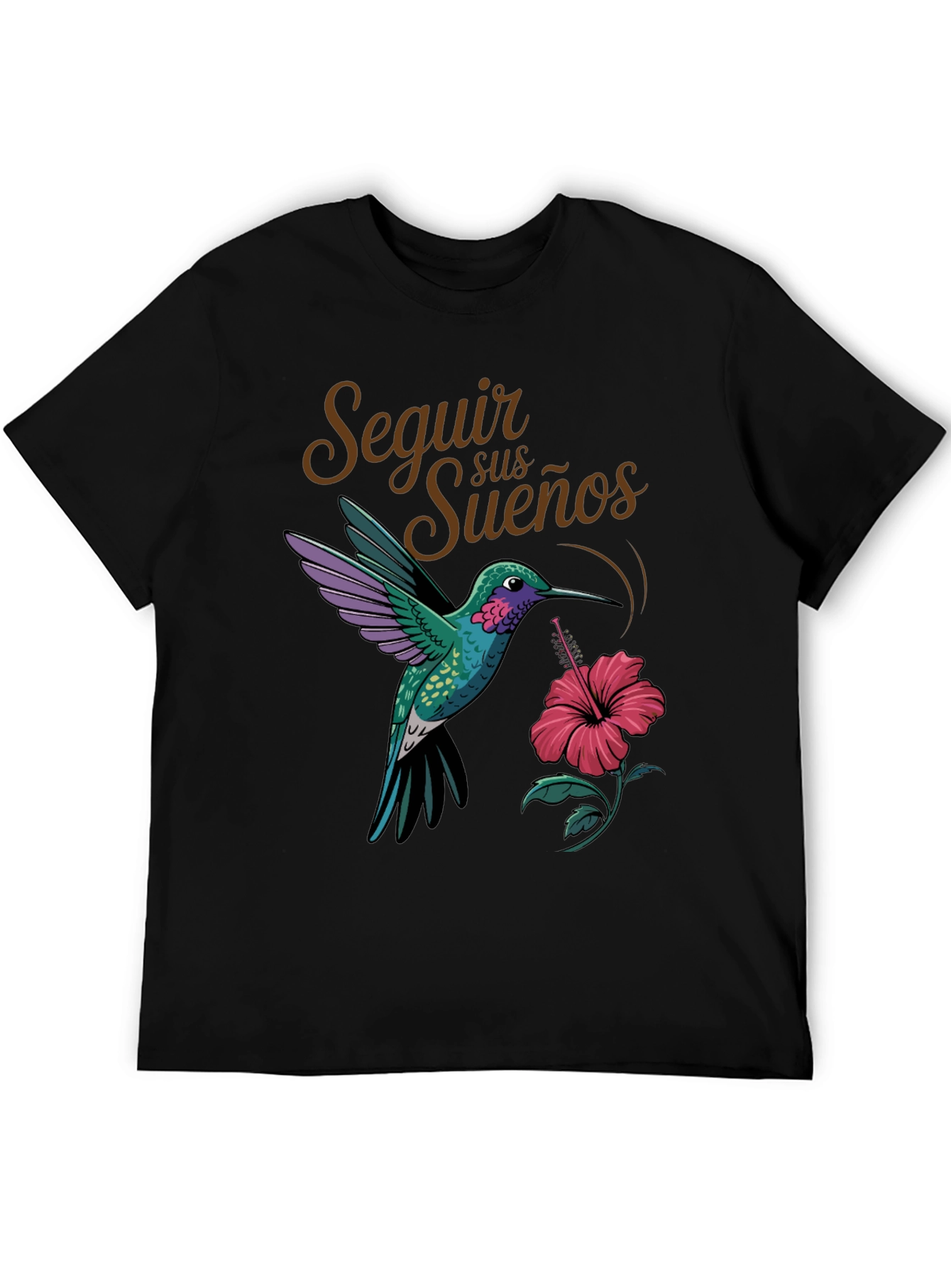 Black Follow Your Dreams Hummingbird Graphic Tee view 5