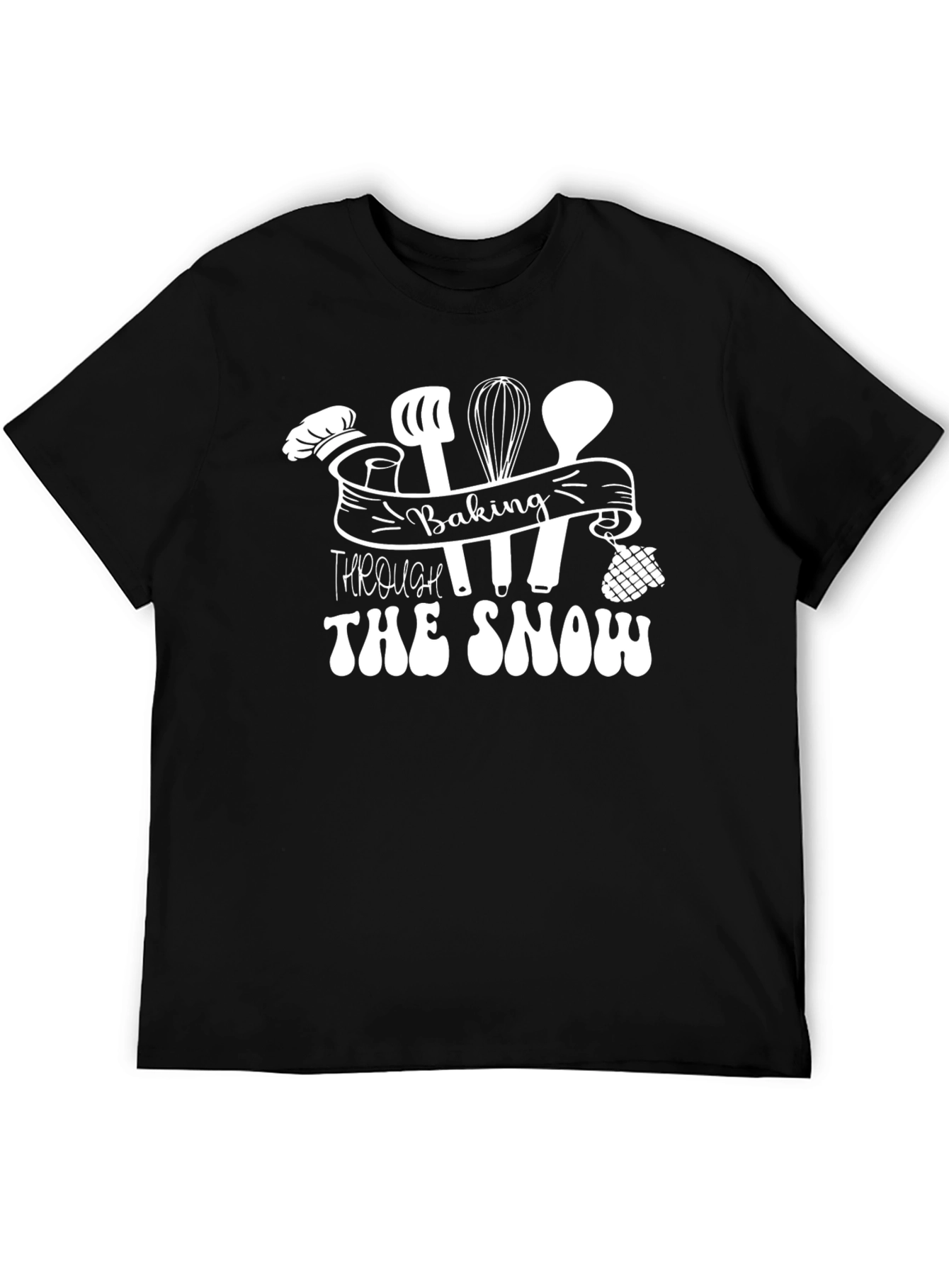 Black Baking Through The Snow Black Crew Neck T-Shirt view 5