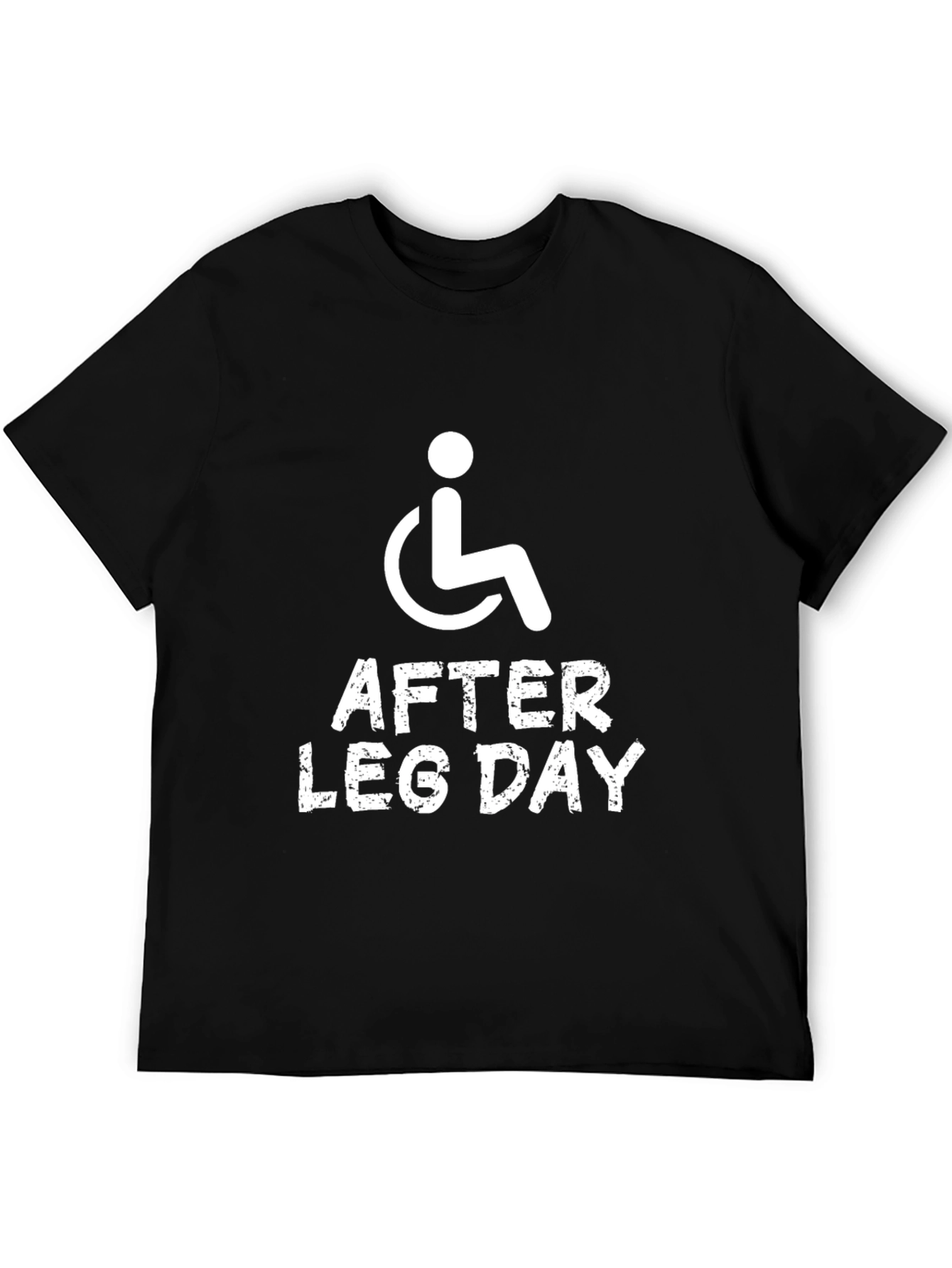 Black After Leg Day Funny Graphic T-Shirt view 5