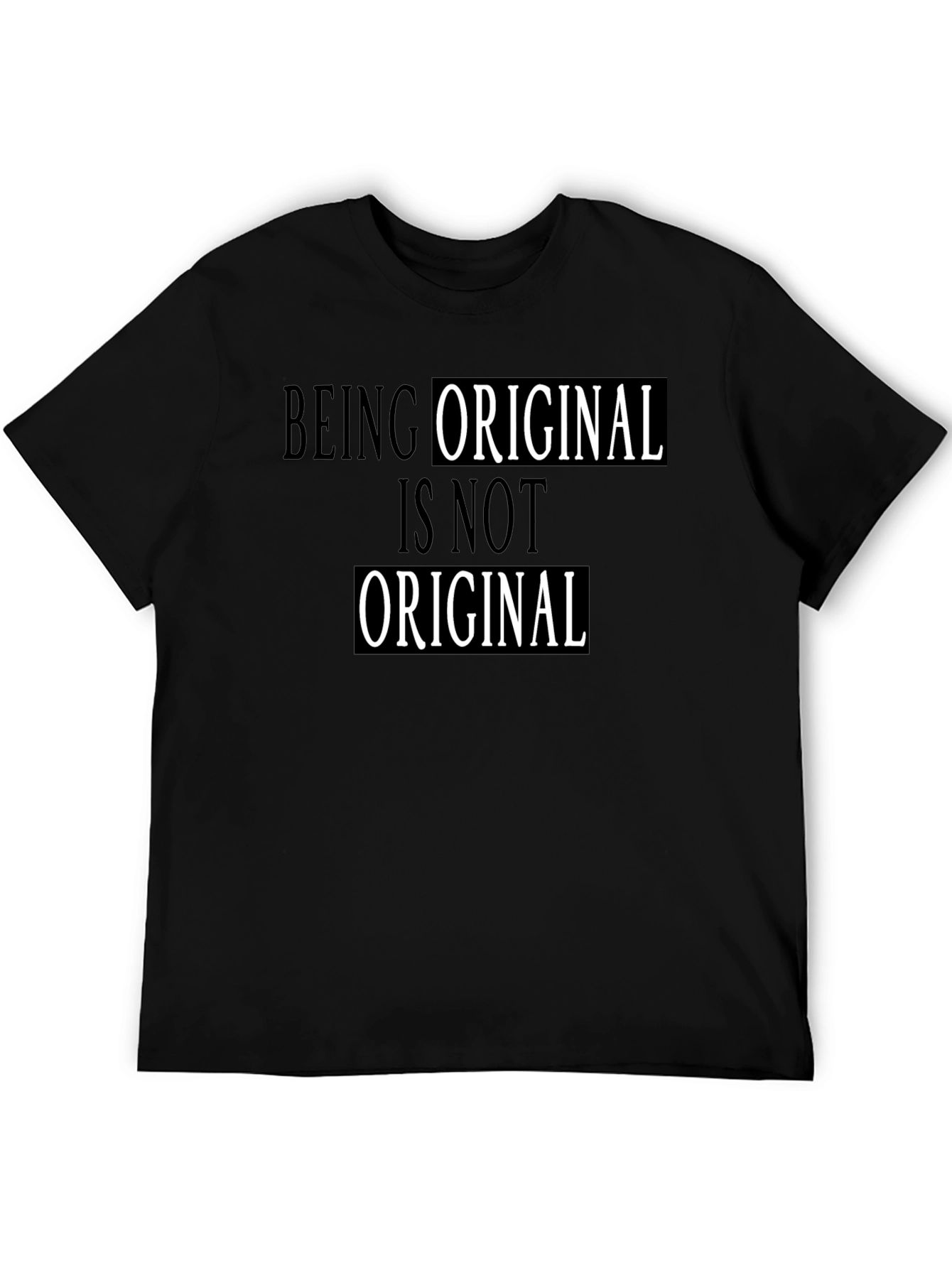 Black Original T-Shirt - Unique Graphic Tee view 5