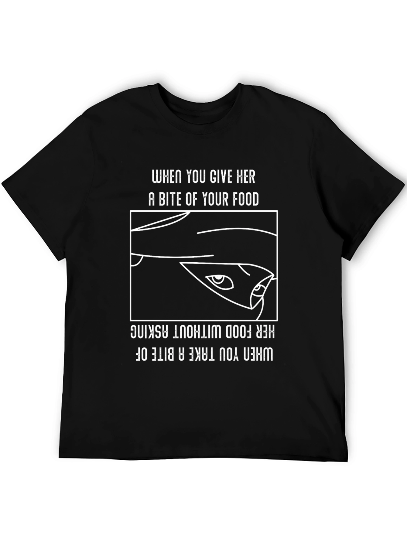 Black Funny Foodie Graphic Tee - Bite of Your Food view 5