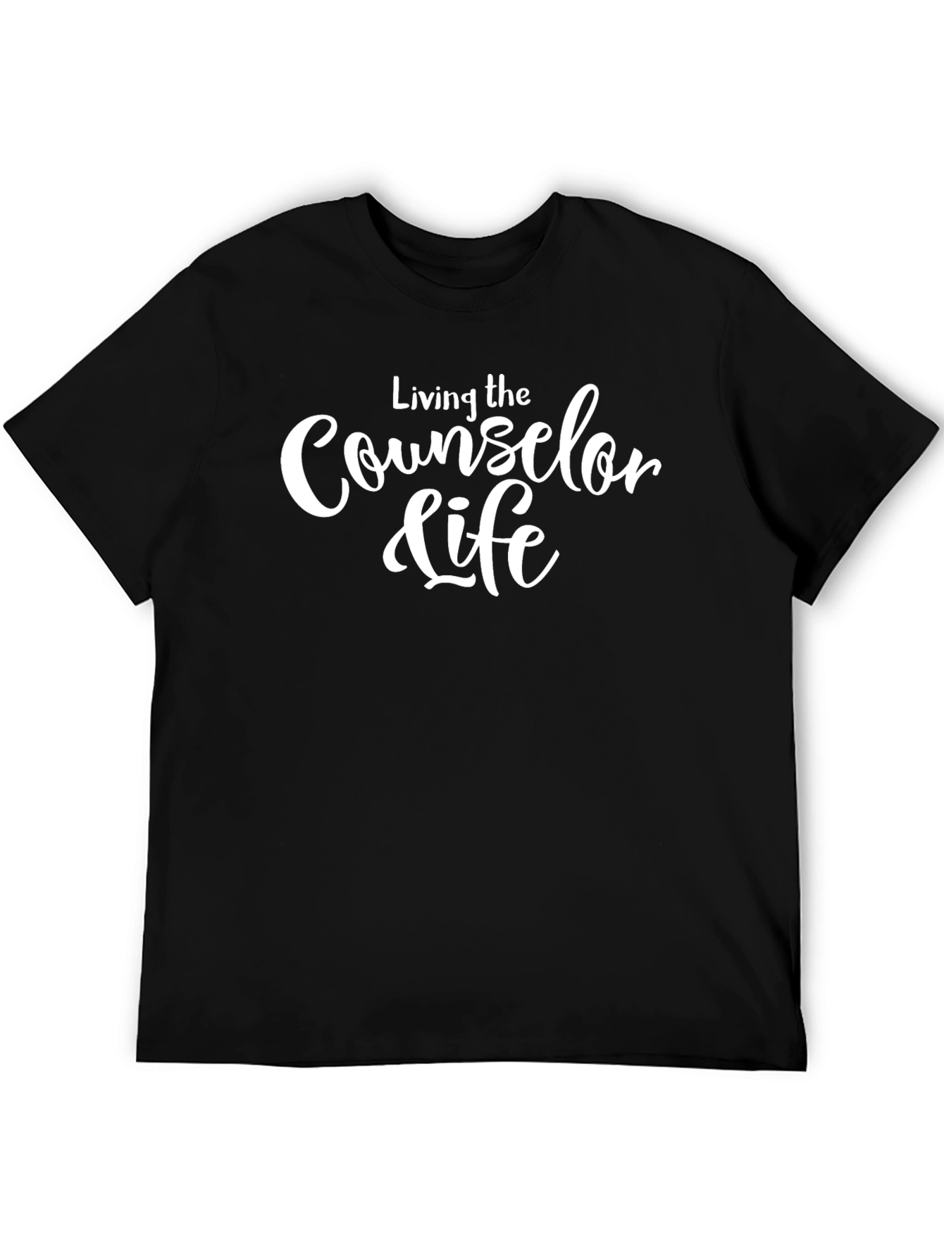 Black Counselor Life Tee - Black Casual T-Shirt view 5