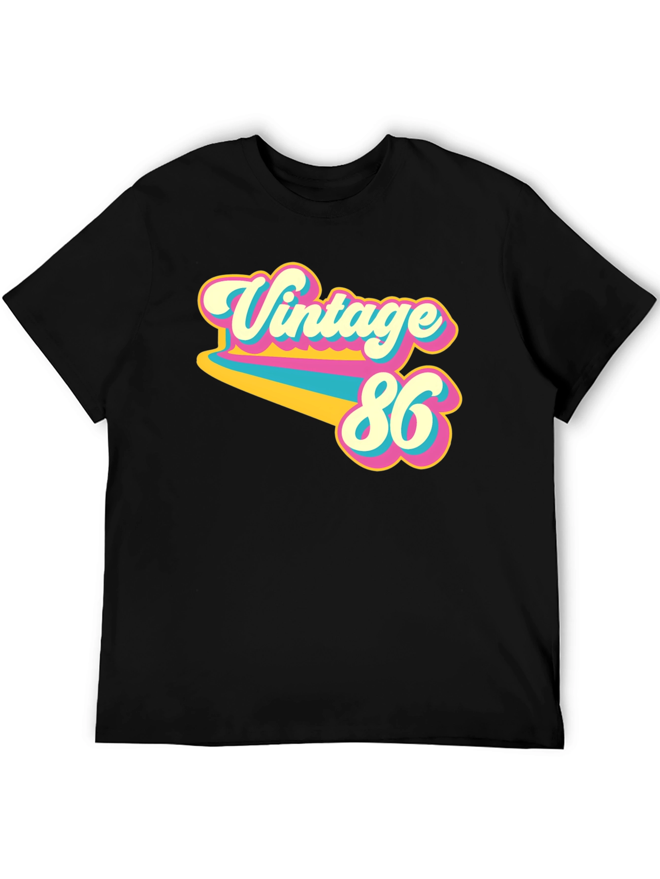 Black Vintage 86 Graphic T-Shirt view 5