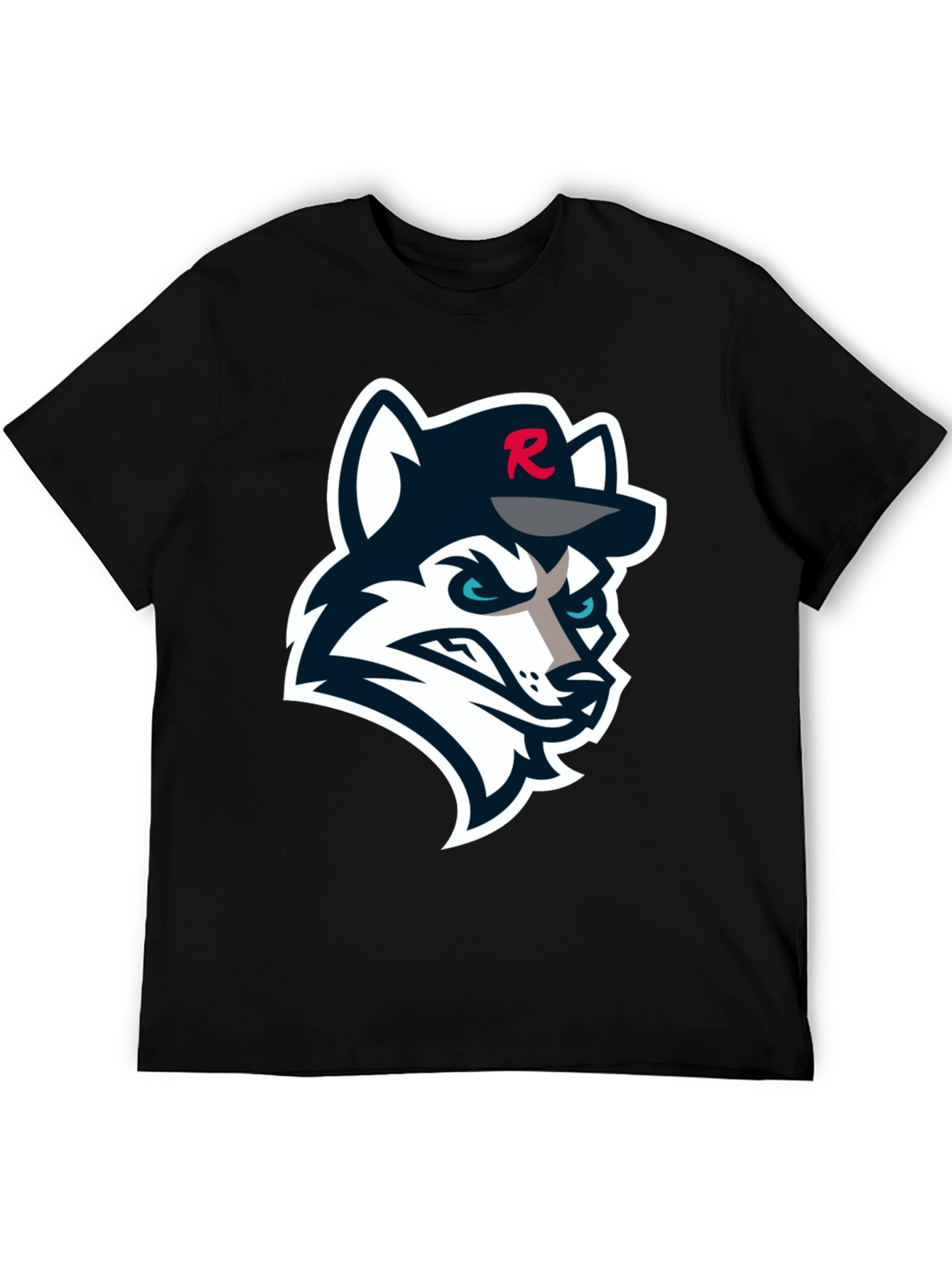 Black Black T-Shirt with Wolf Logo view 5