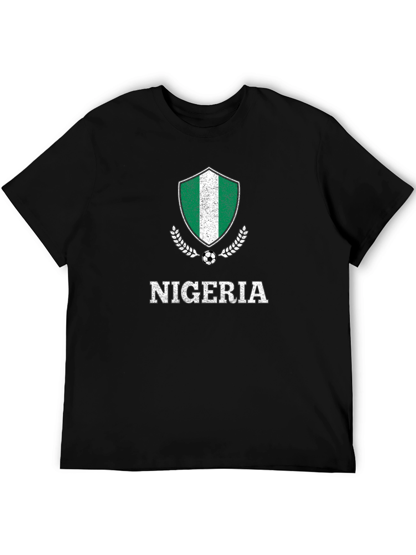 Black Nigeria Soccer T-Shirt - Country Pride Tee view 5