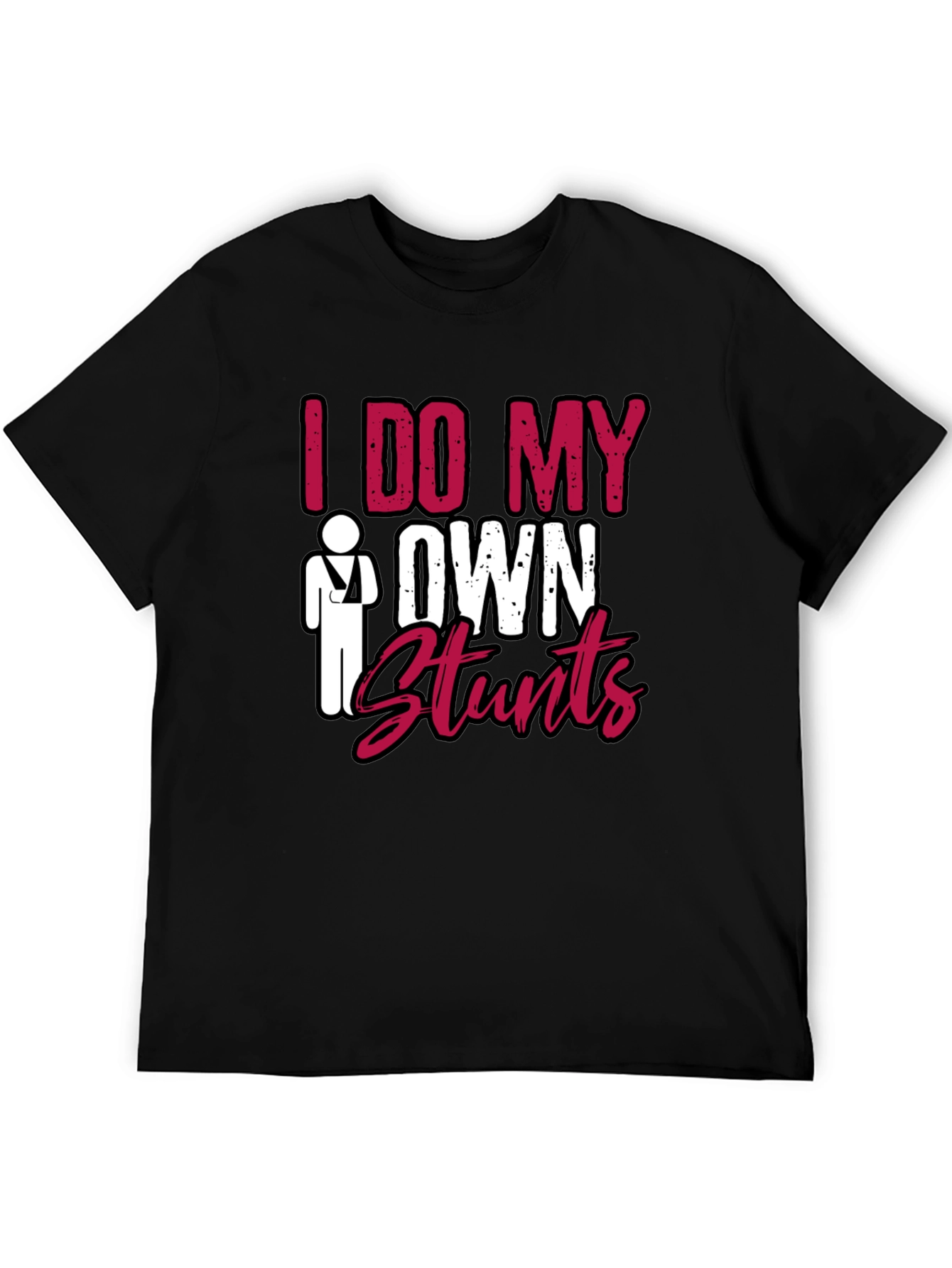 Black I Do My Own Stunts Graphic Tee view 5