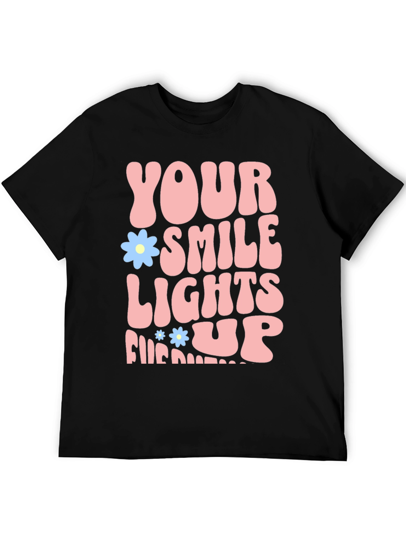 Black Your Smile Lights Up Graphic Tee view 5